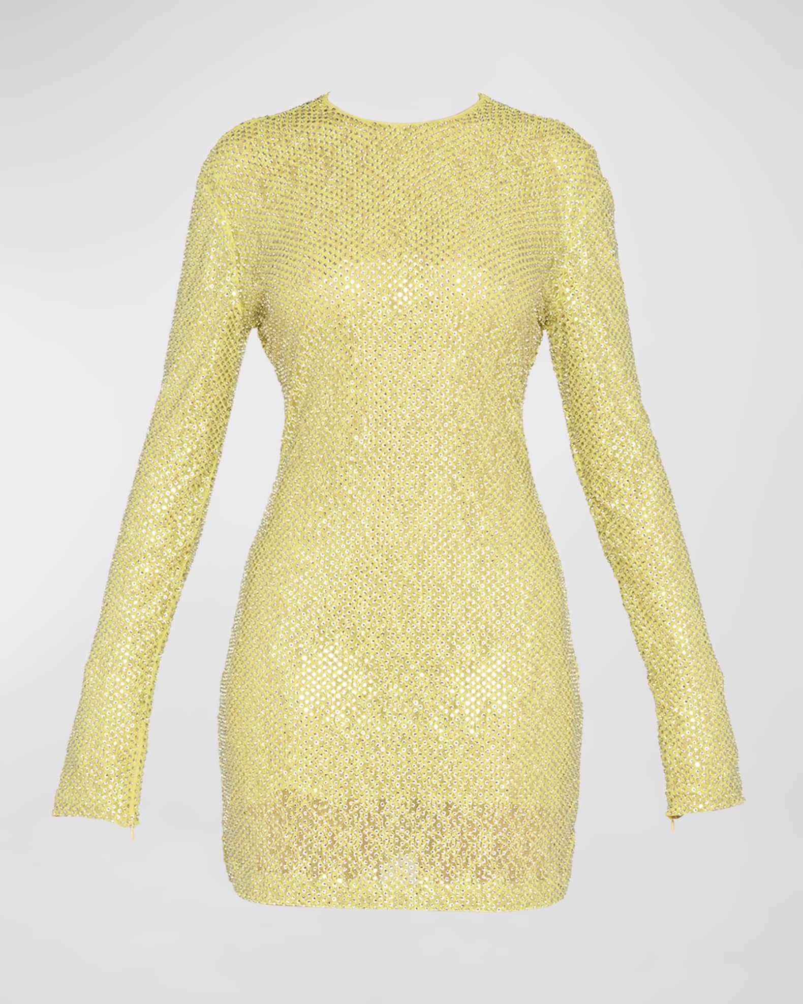 Stella McCartney Strass Embellished Lace Mini Dress Neiman Marcus