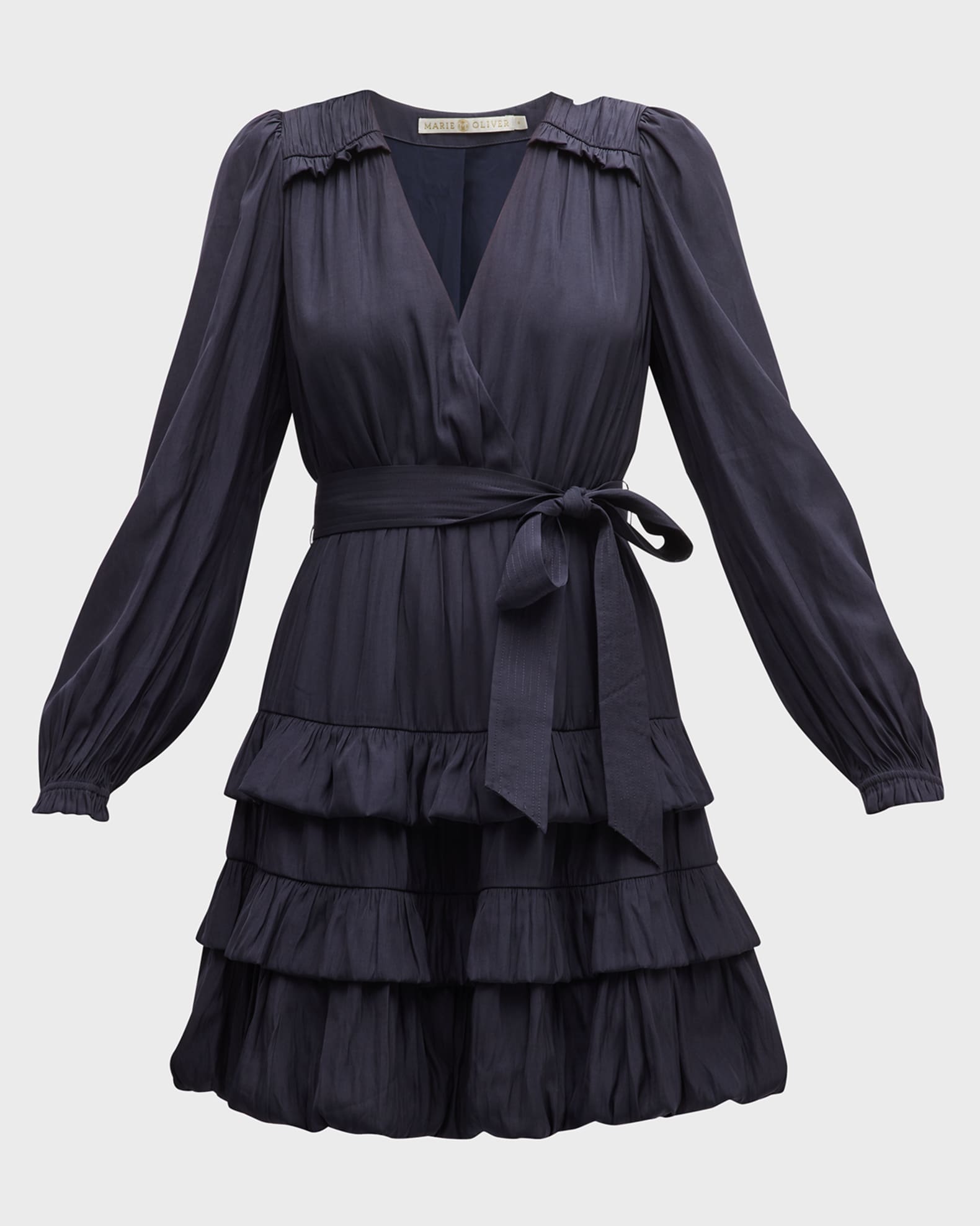 Marie Oliver Wynona Ruffle Tiered Mini Dress | Neiman Marcus