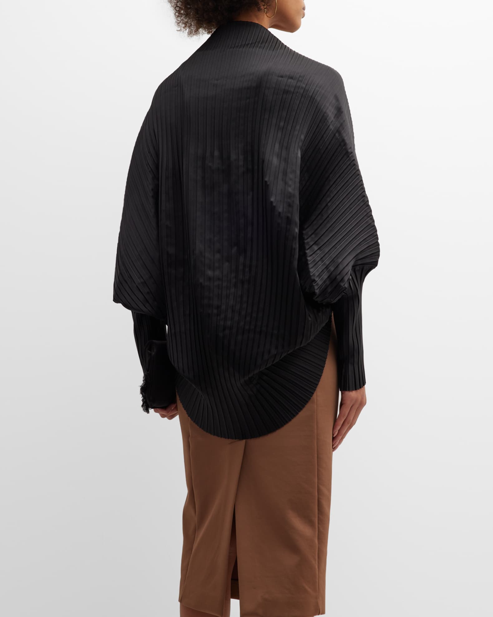Max Mara Paolo Pleated Shrug | Neiman Marcus