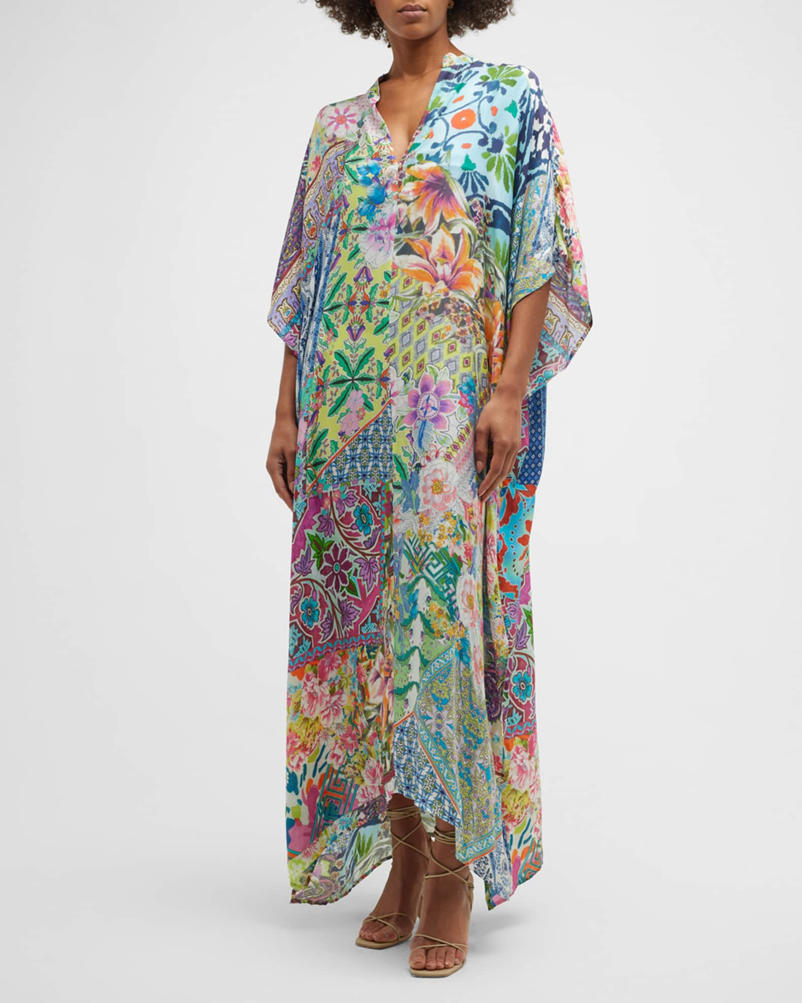 Johnny Was Loci Patchwork Kaftan Coverup | Neiman Marcus