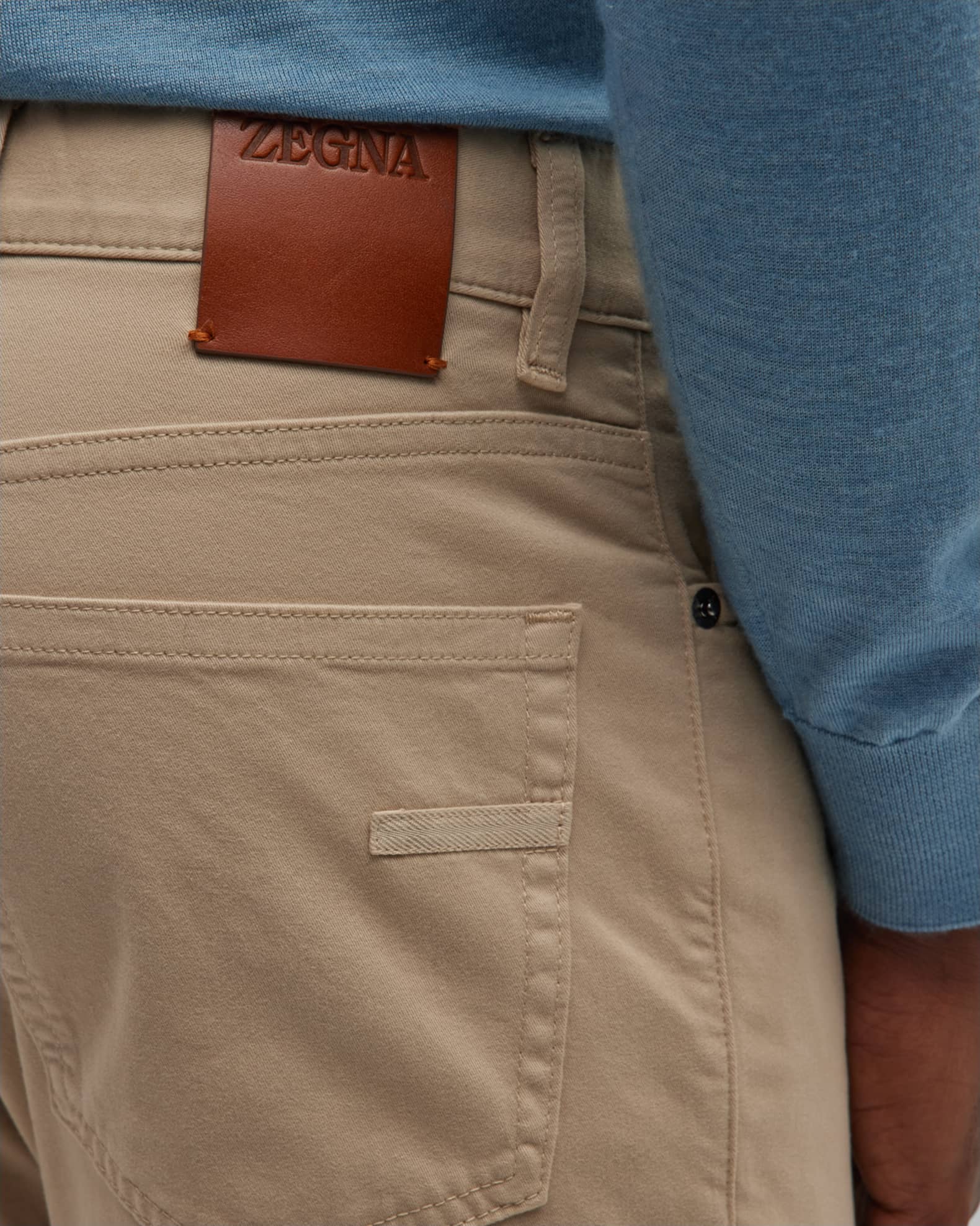 ZEGNA Men's Brushed Cotton 5-Pocket Trousers | Neiman Marcus
