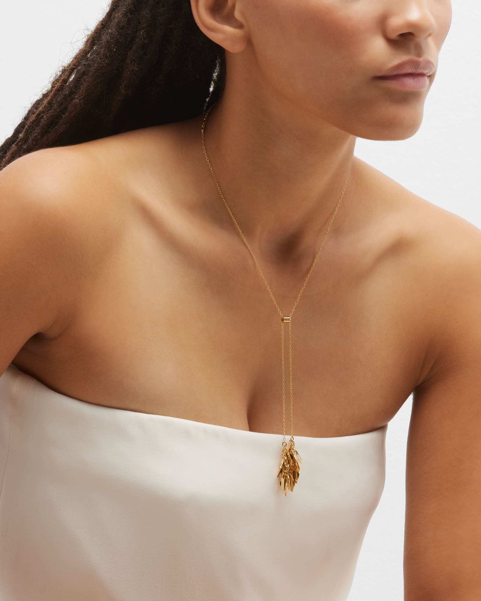 Delicate Bidu Necklace with Petal Charms 1