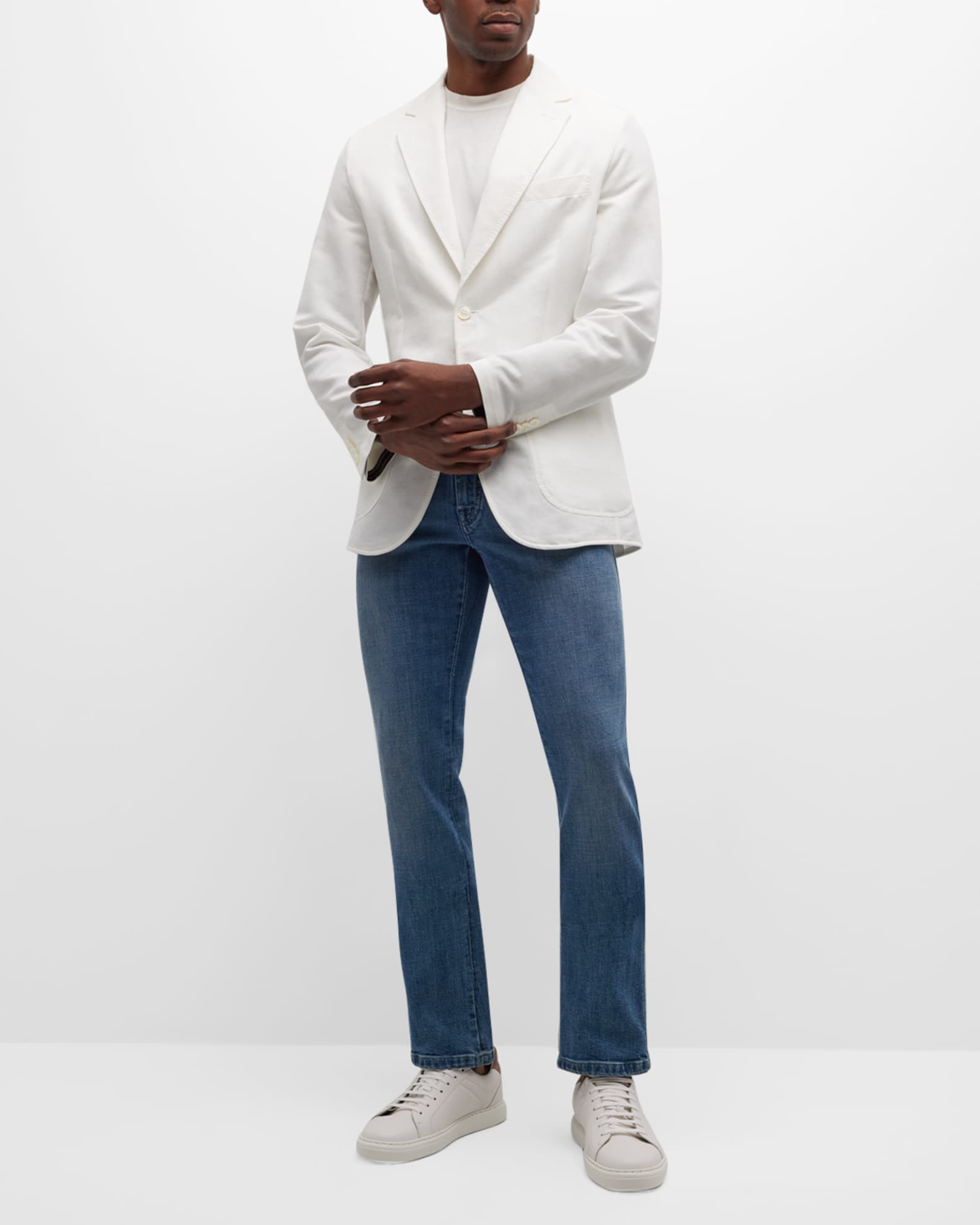 Brioni Men's LinenCotton Deconstructed Blazer Neiman Marcus