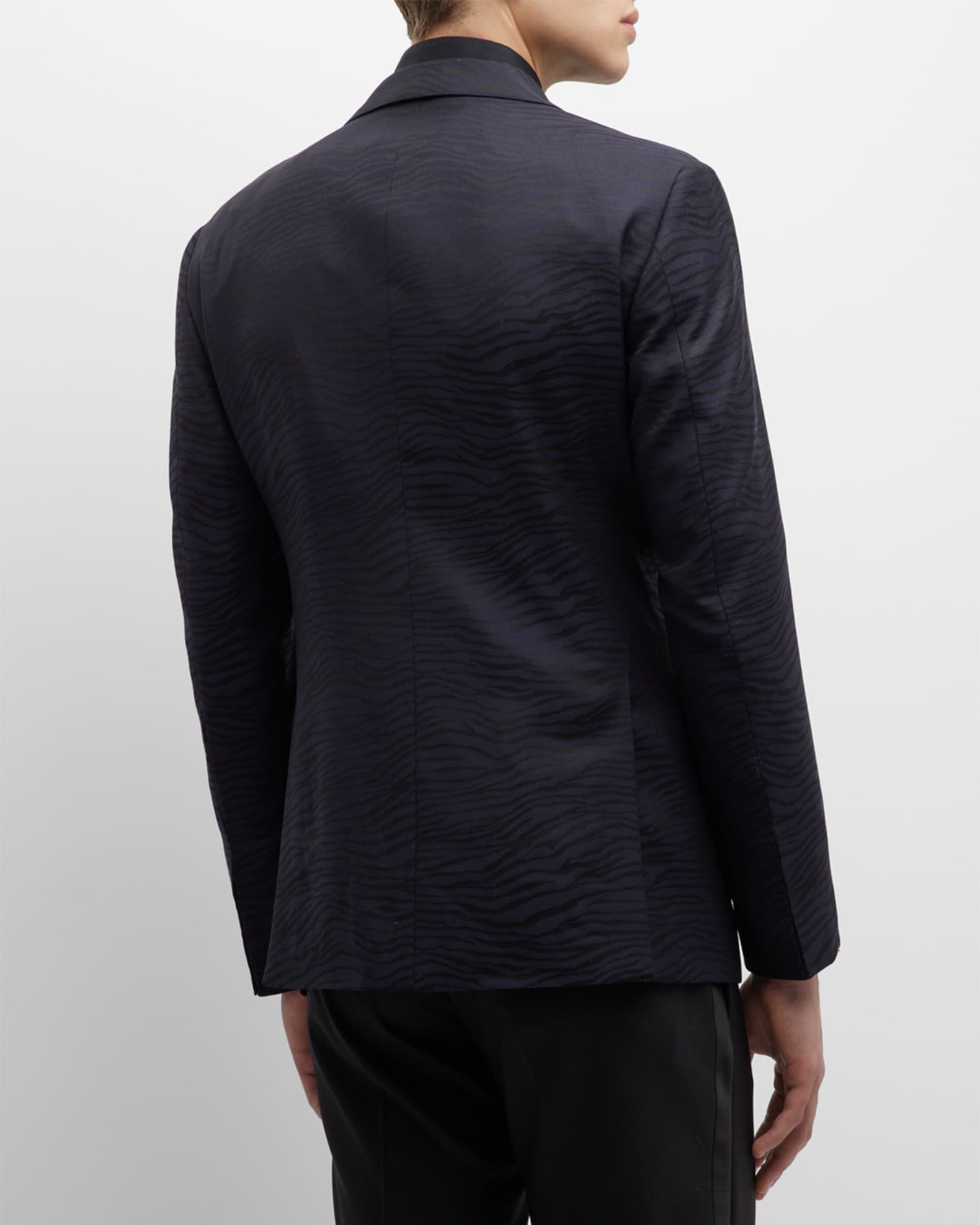 Giorgio Armani Men's Patterned Wool-Blend Dinner Jacket | Neiman Marcus