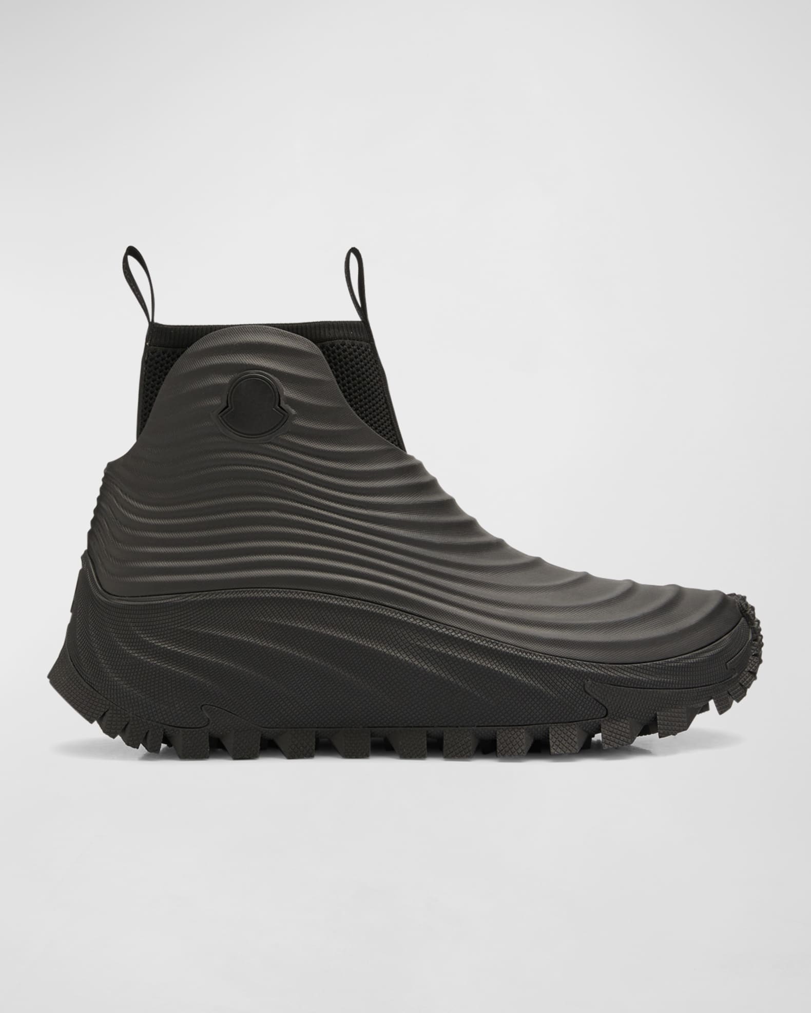 Moncler Men s Acqua High Ribbed Rain Boots Neiman Marcus