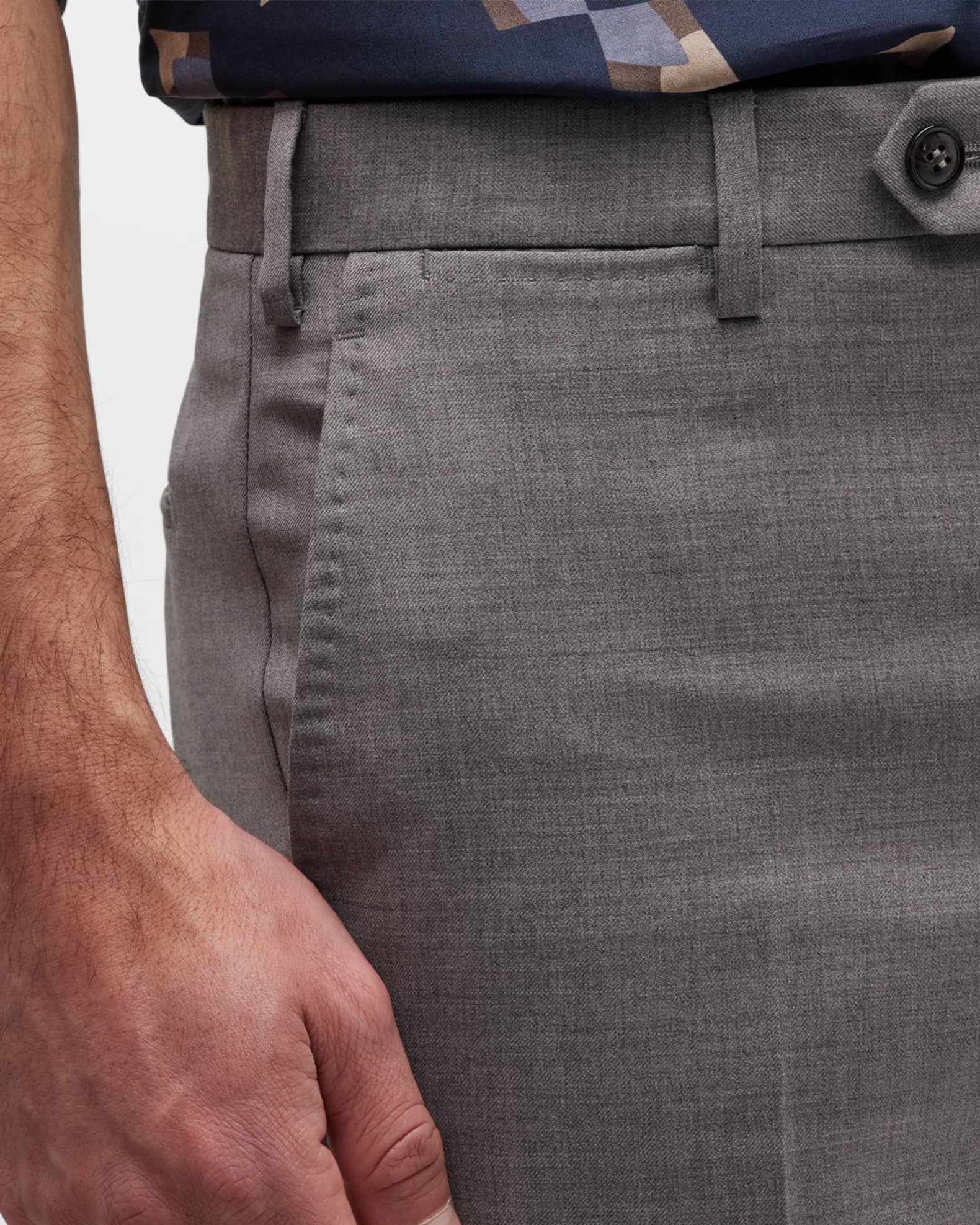 Giorgio Armani Men's Solid Wool Trousers | Neiman Marcus