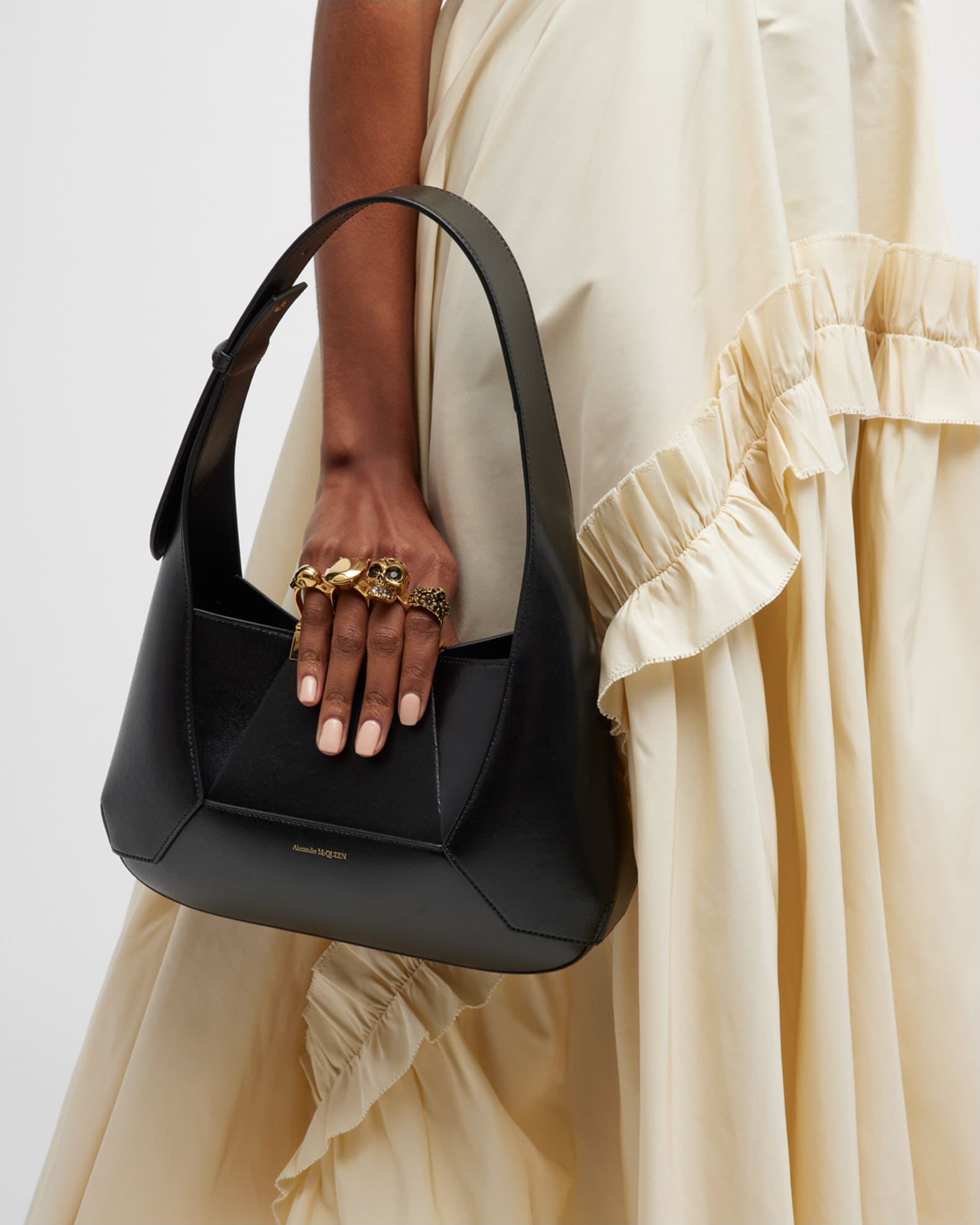 Alexander McQueen The Skull Jewel Hobo Bag Neiman Marcus
