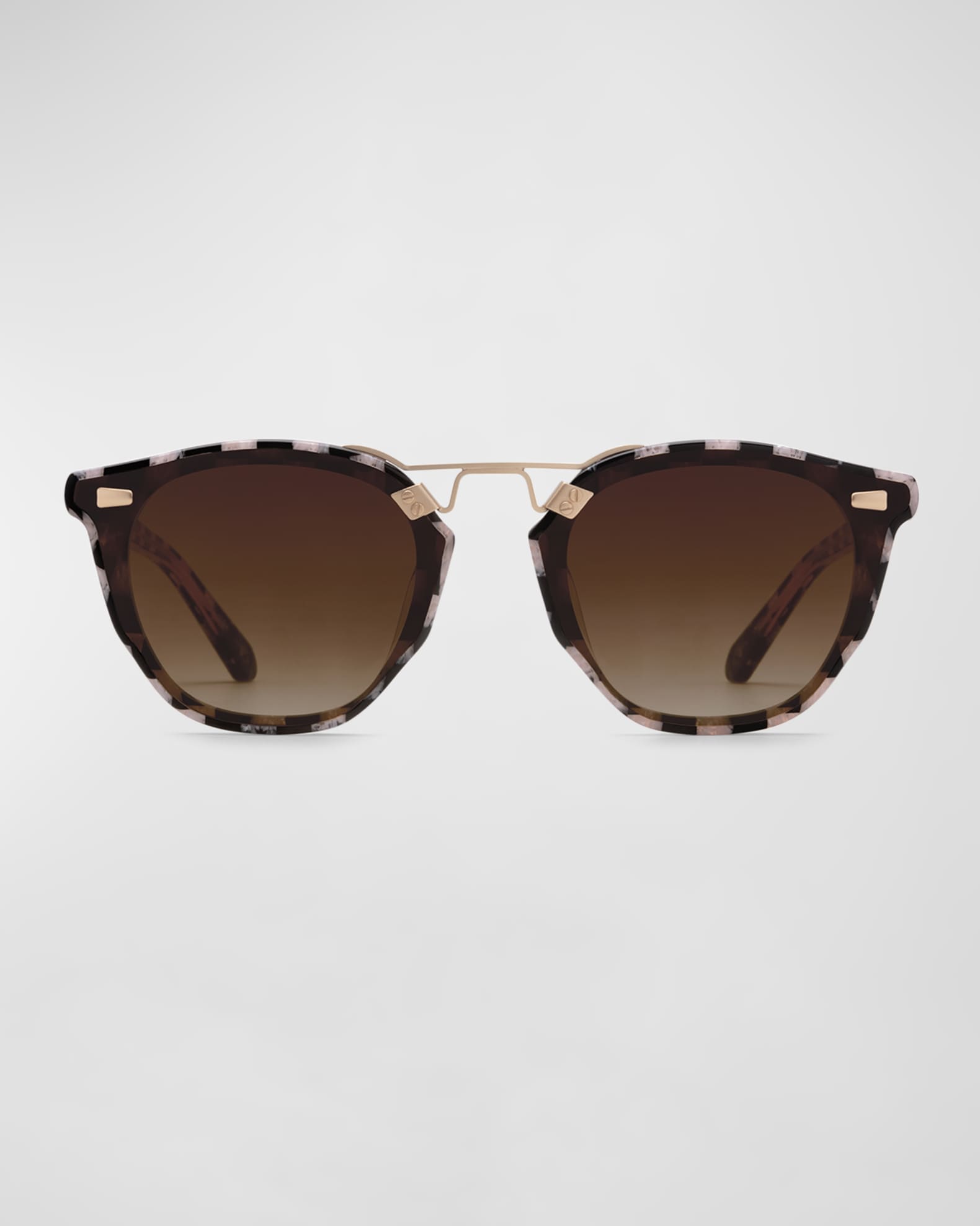 KREWE Beau Patterned MixedMedia Aviator Sunglasses Neiman Marcus