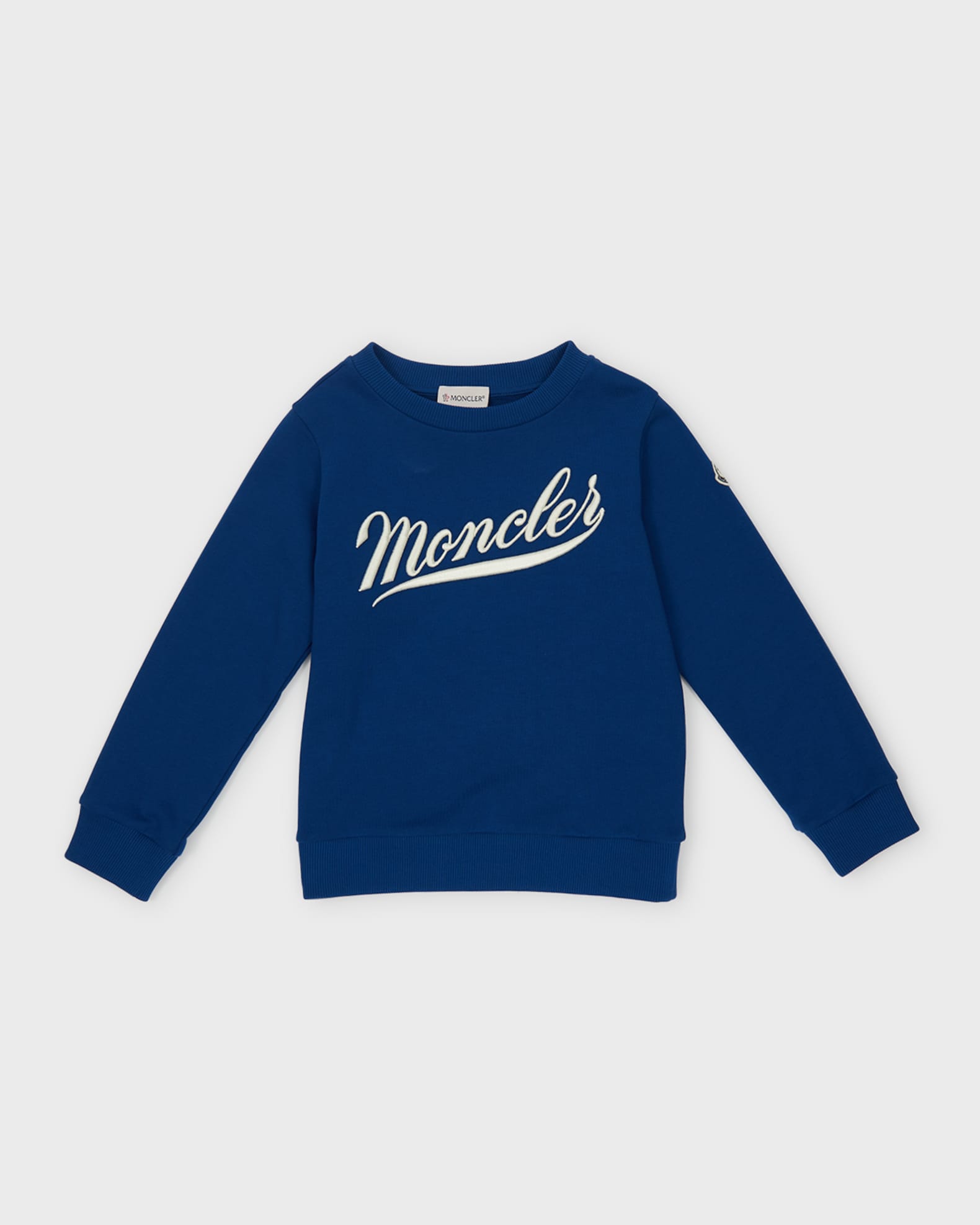 Moncler Boy s Baseball Logo Print Sweatshirt Size 8 14 Neiman