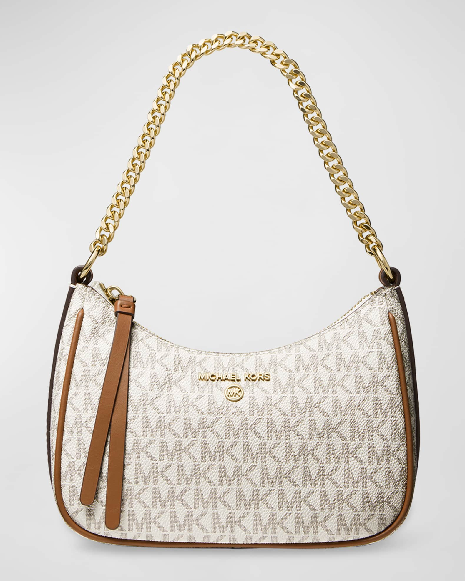 Michael Kors Small Jet Set Charm Logo Shoulder Bag - Neutrals