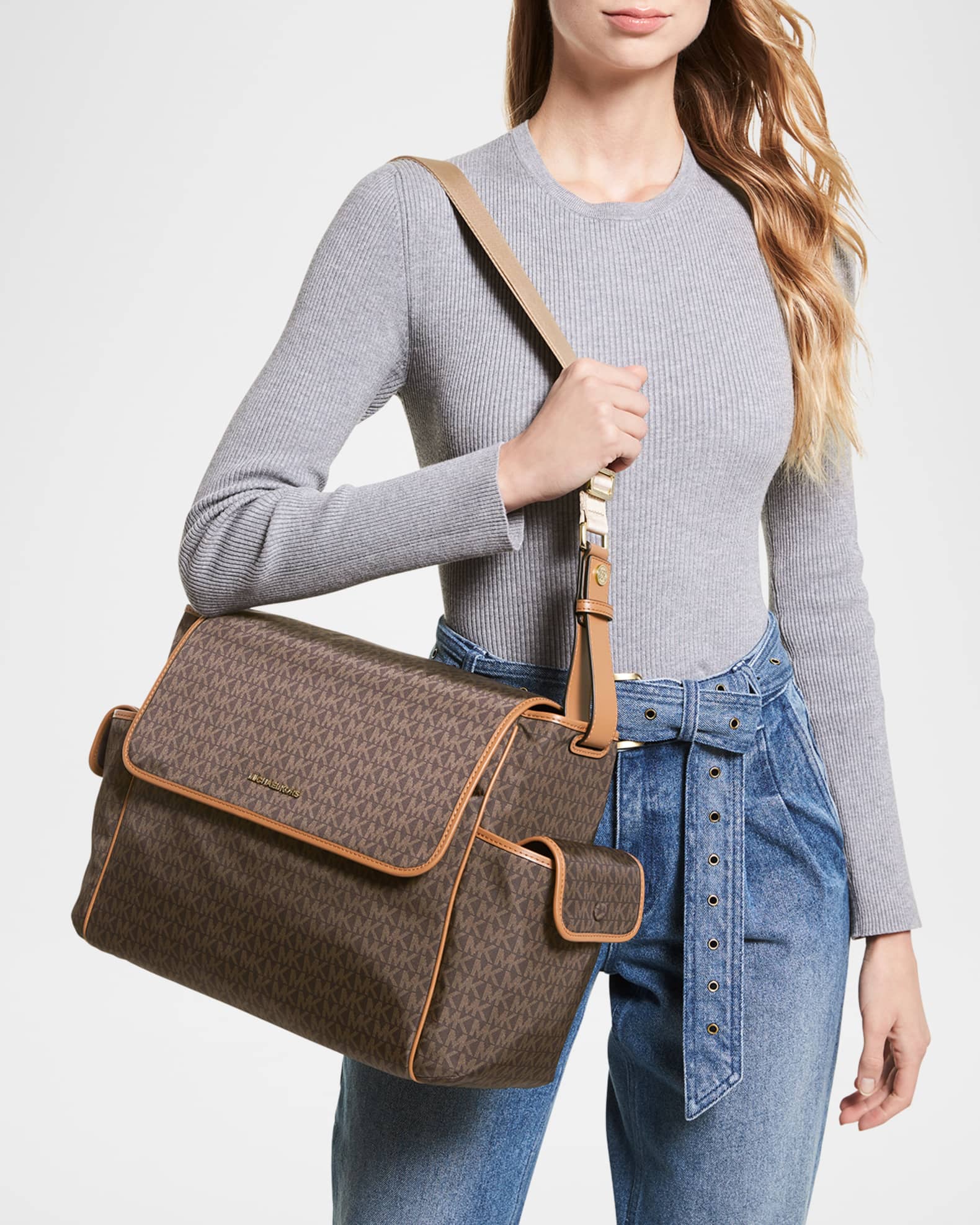 Michael kors signature clearance tote as diaper bag
