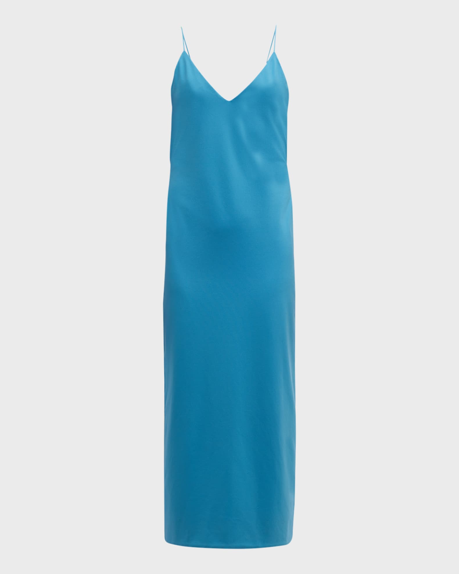 SATIN SLIP DRESS WITH STRAPPY BACK - Blue