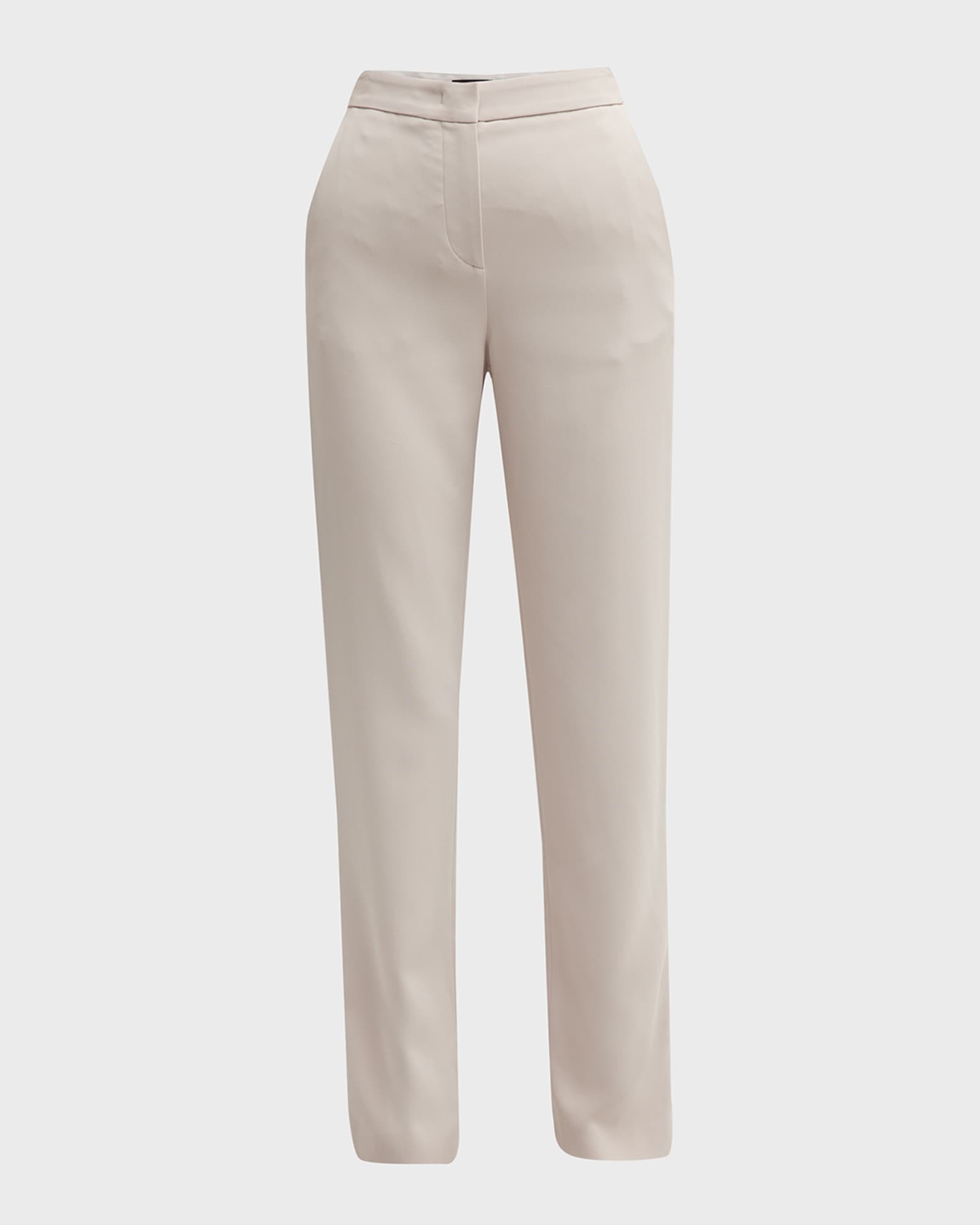 Straight-leg trousers in stretch viscose cady