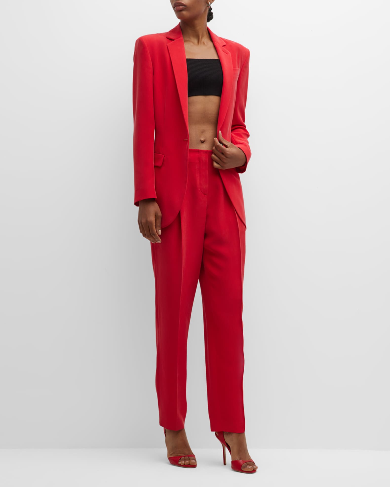 Washed Silk Blazer Jacket 1