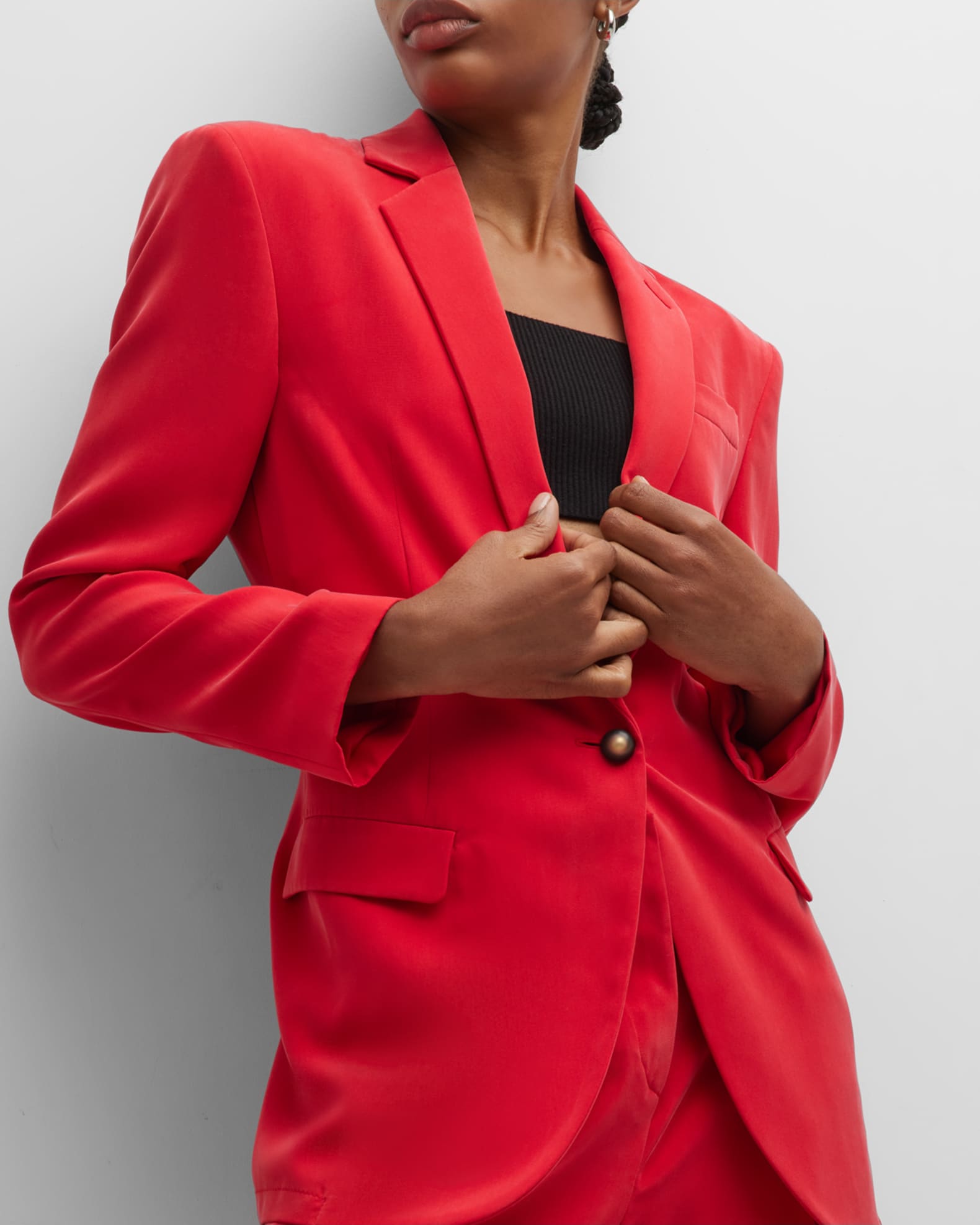【関税&送料込】Giorgio Armani Jersey Blazer With All-Over S Giorgio Armani One-Button Jersey Raffia Blazer | Neiman Marcus