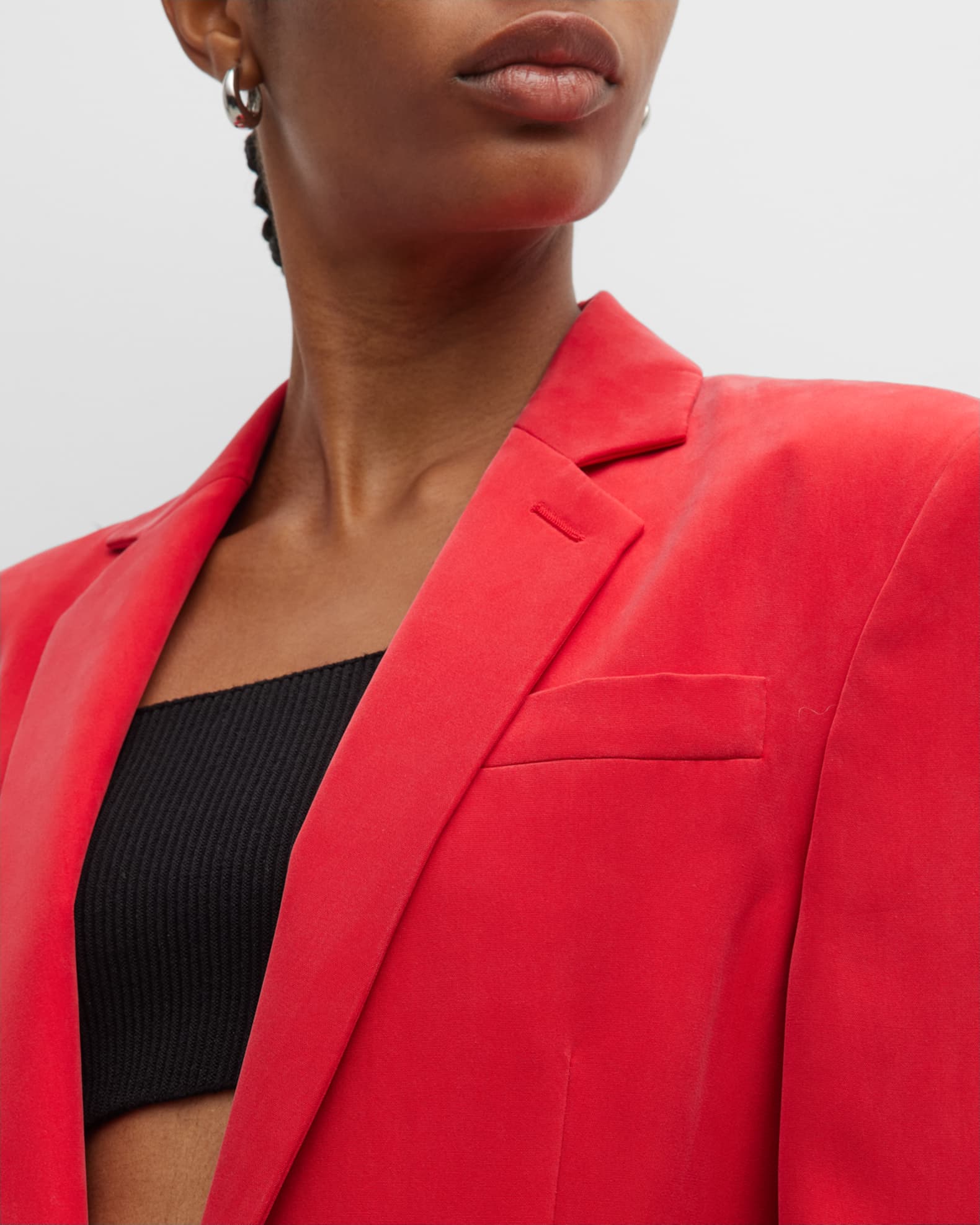 Giorgio Armani Washed Silk Blazer Jacket Neiman Marcus