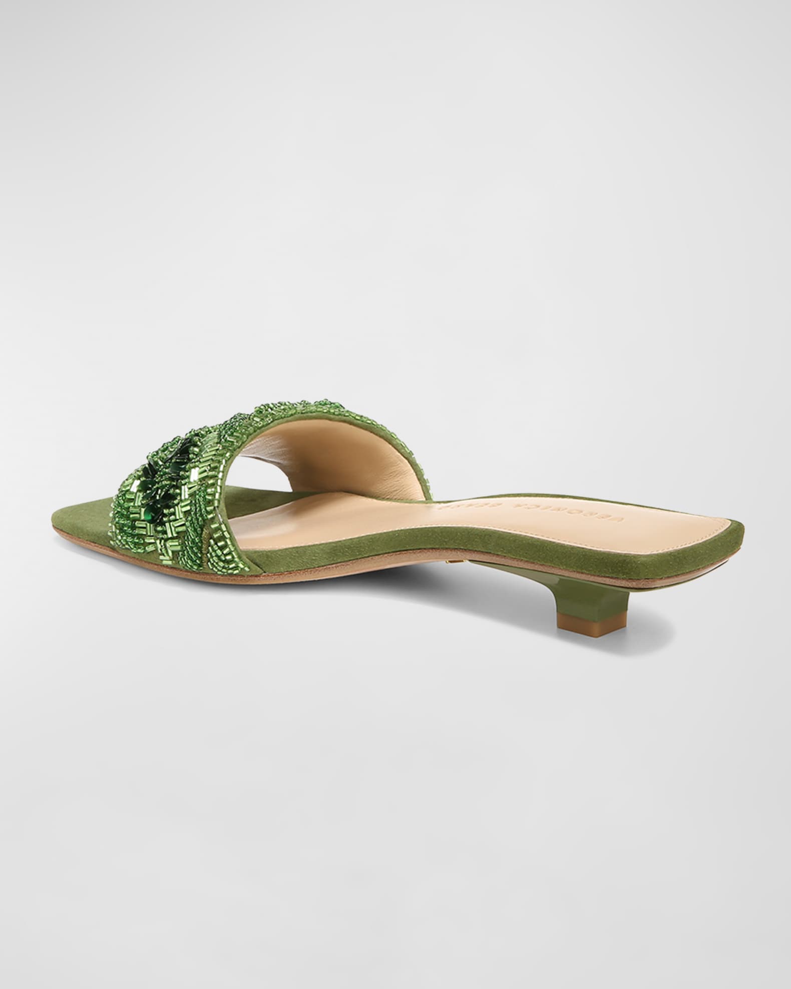 Veronica Beard Finlee Beaded Suede Mule Sandals | Neiman Marcus