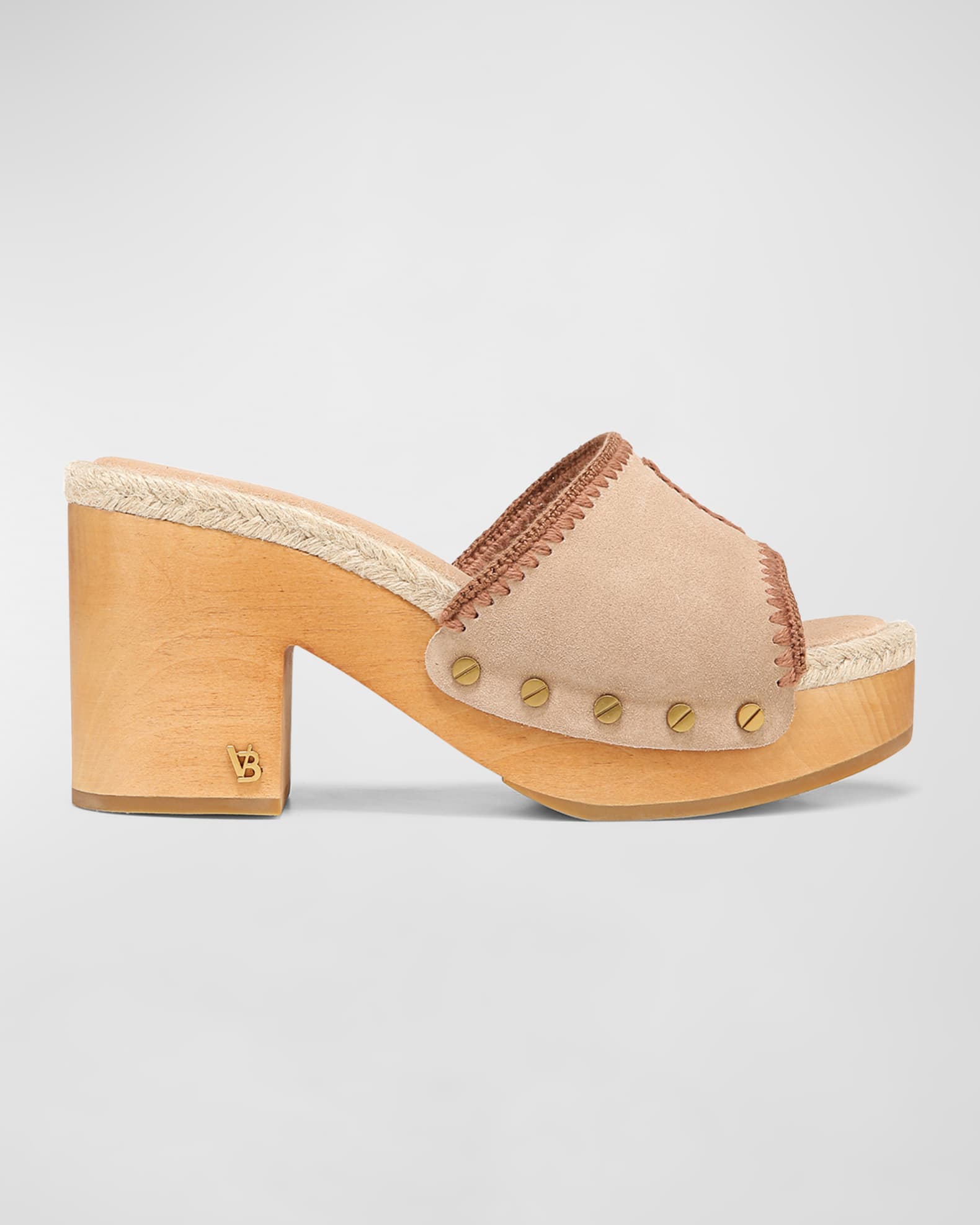 Veronica Beard Hannalee Suede Espadrille Clog Sandals | Neiman Marcus