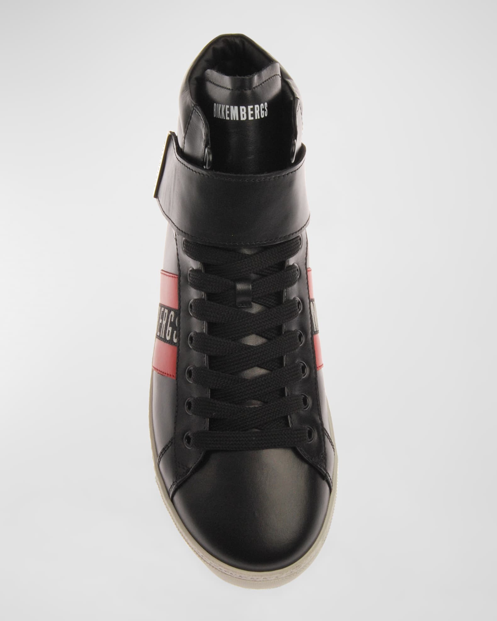 Men s Logo High Top Leather Sneakers