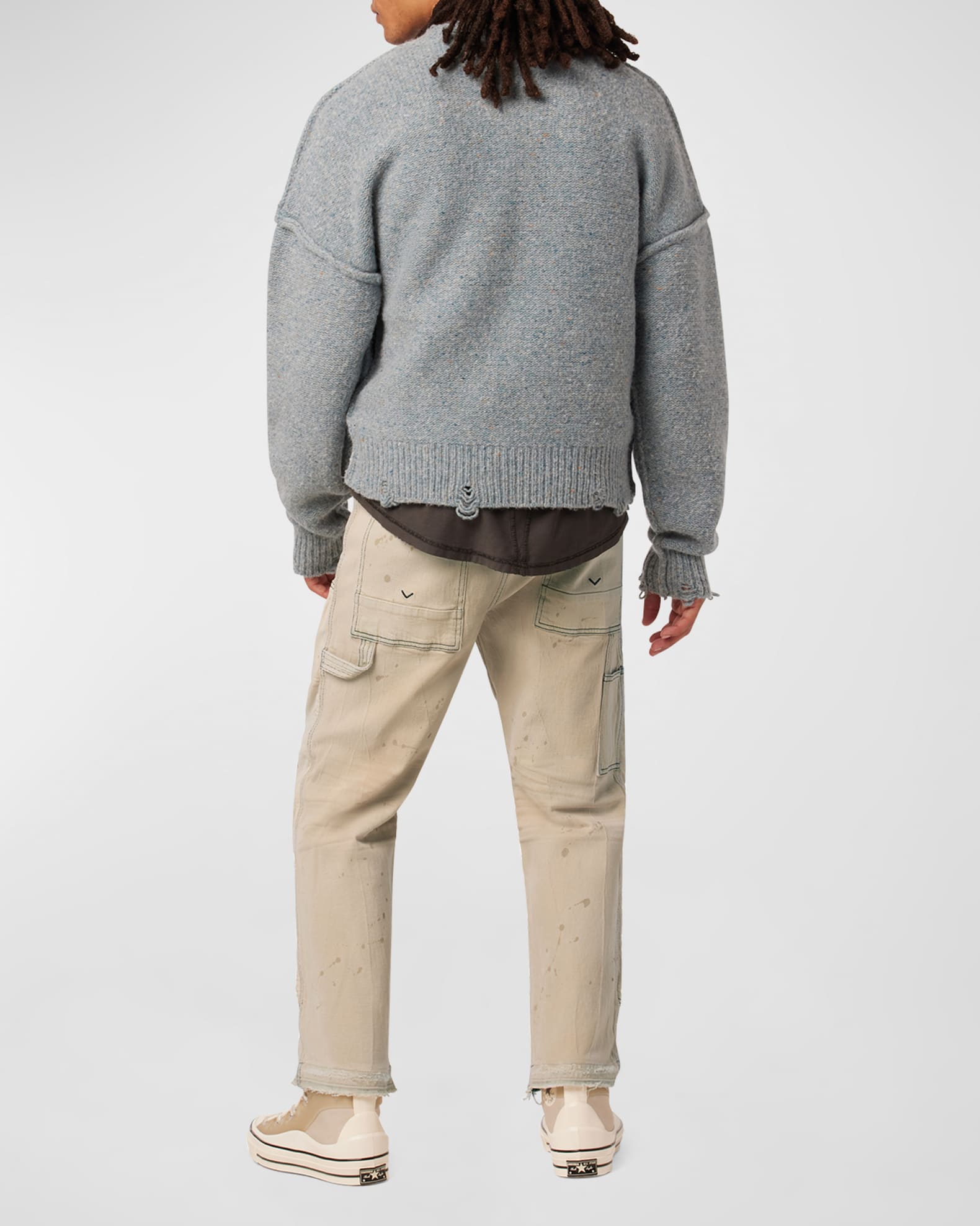 Hudson Men's Reese Distressed Carpenter Pants | Neiman Marcus