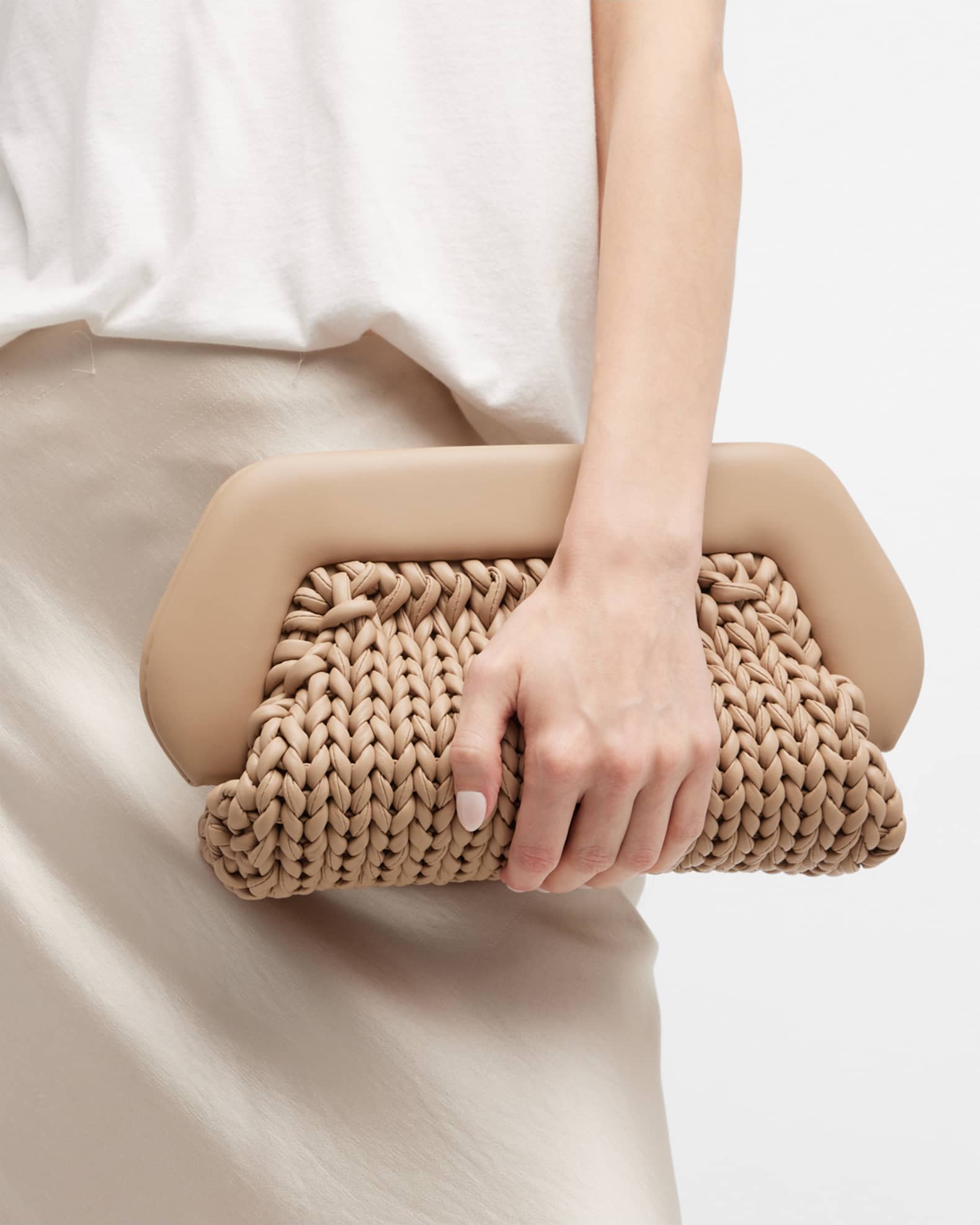 Bios One Size Satin Clutch - Butter Cream