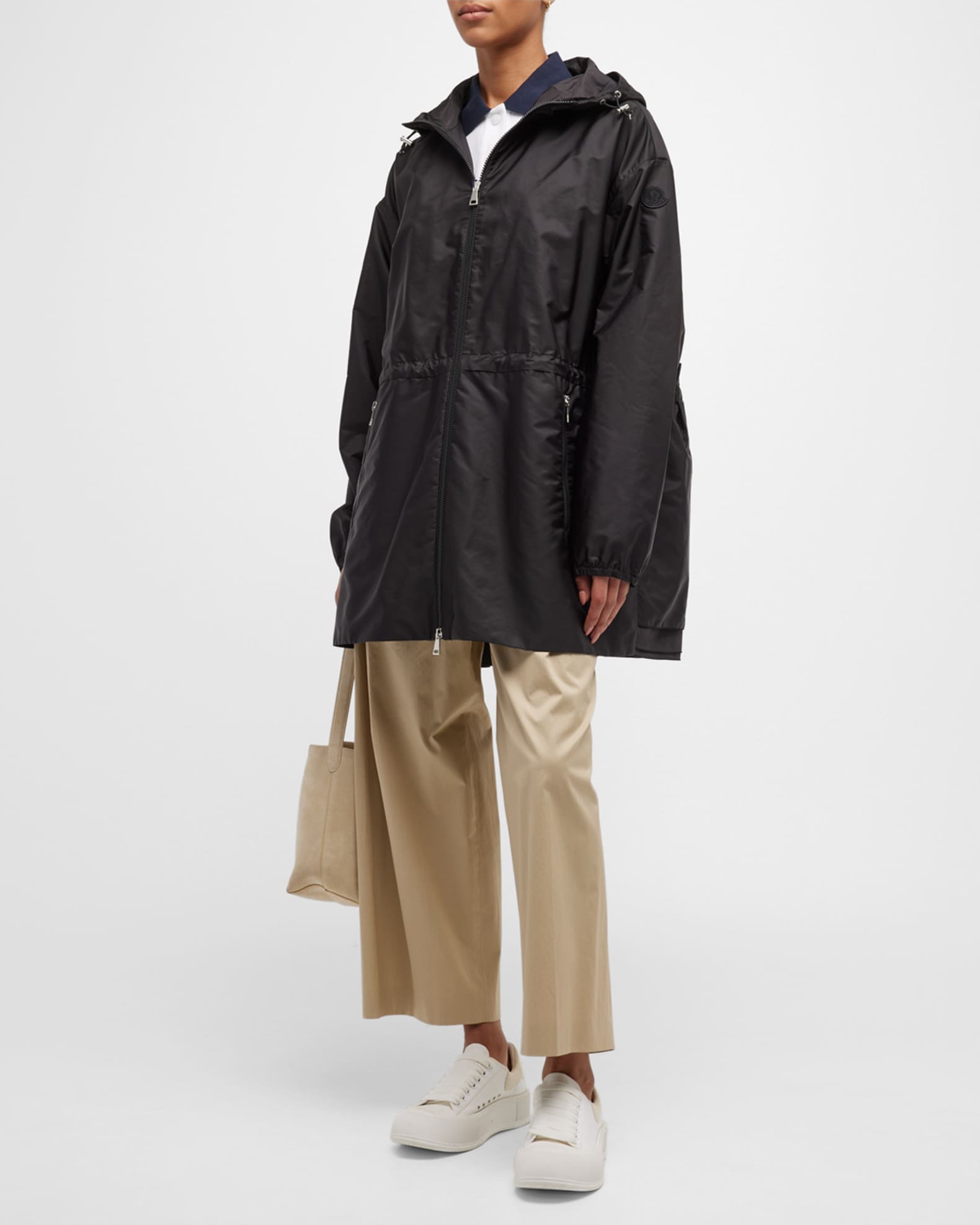 Wete Parka Jacket with Gathered Waist 1