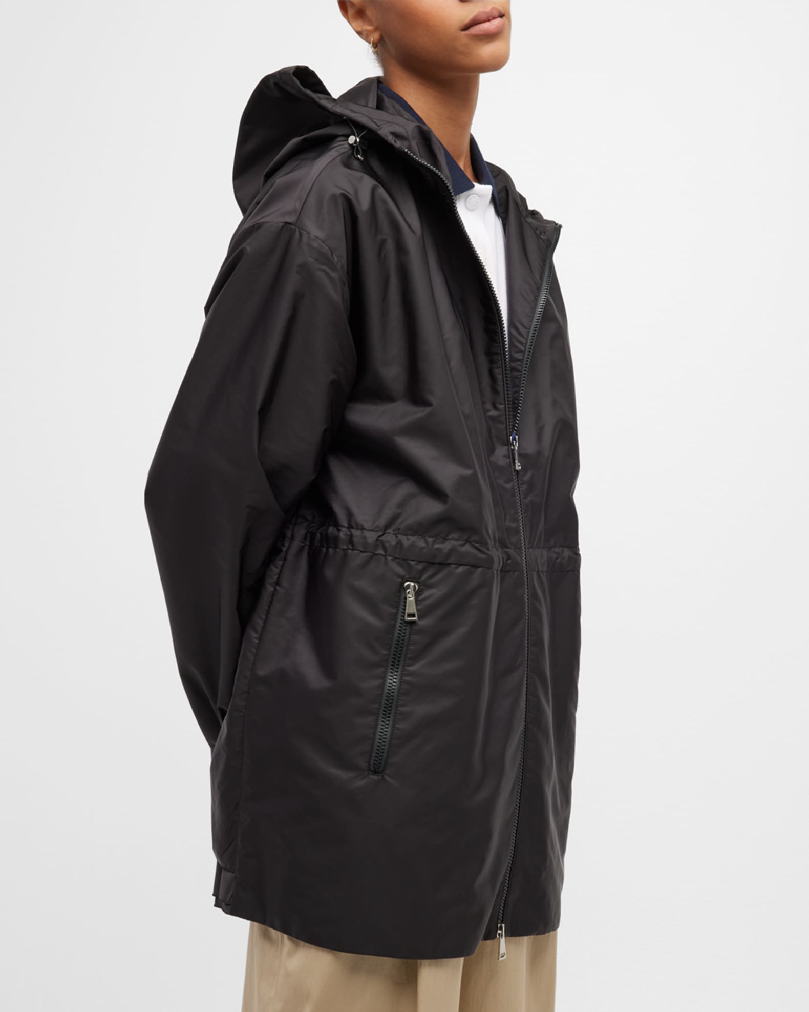 Moncler Wete Parka Jacket with Gathered Waist | Neiman Marcus Moncler Wete Parka Jacket with Gathered Waist | Neiman Marcus