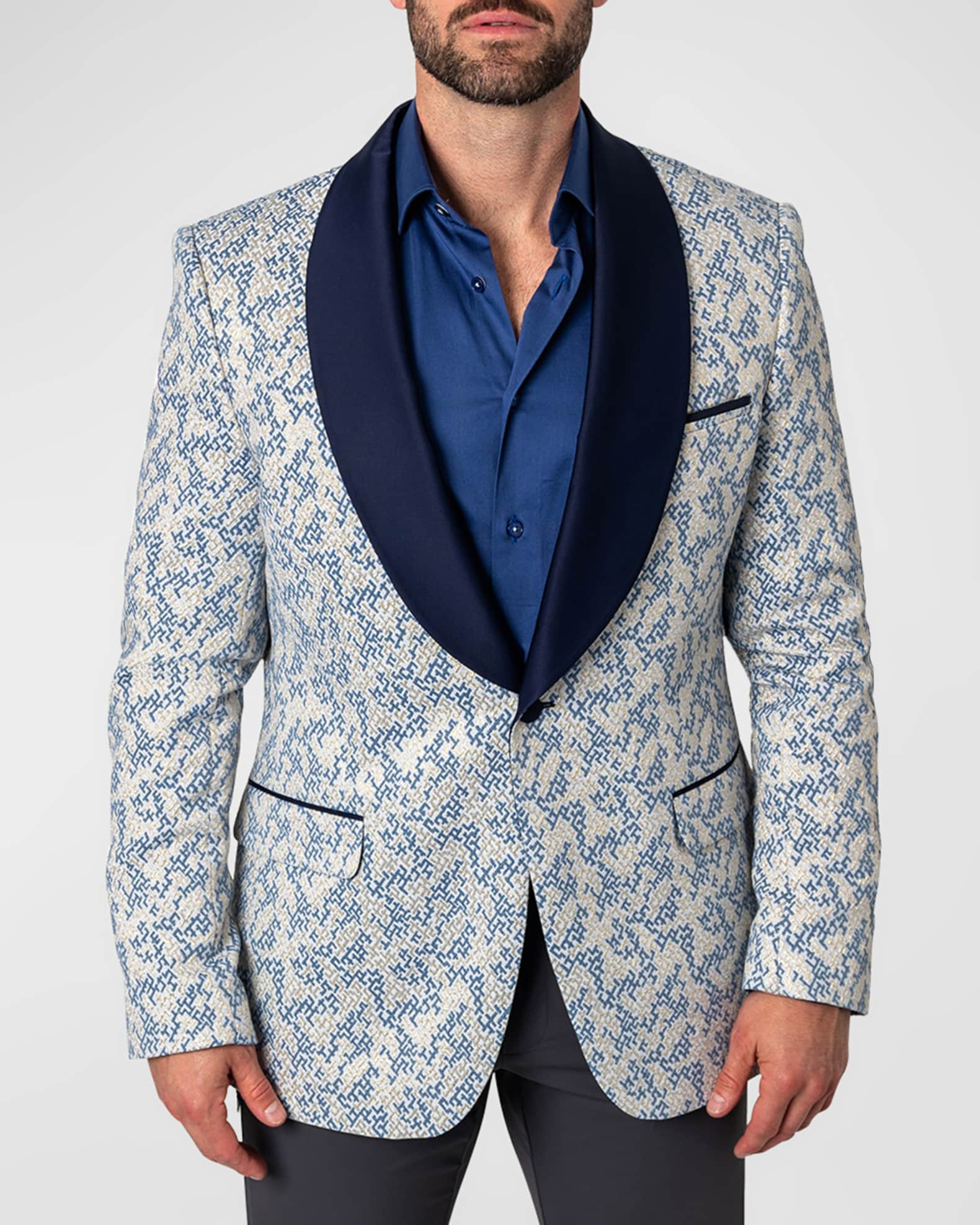 Maceoo Men s Jacquard Shawl Blazer Neiman Marcus