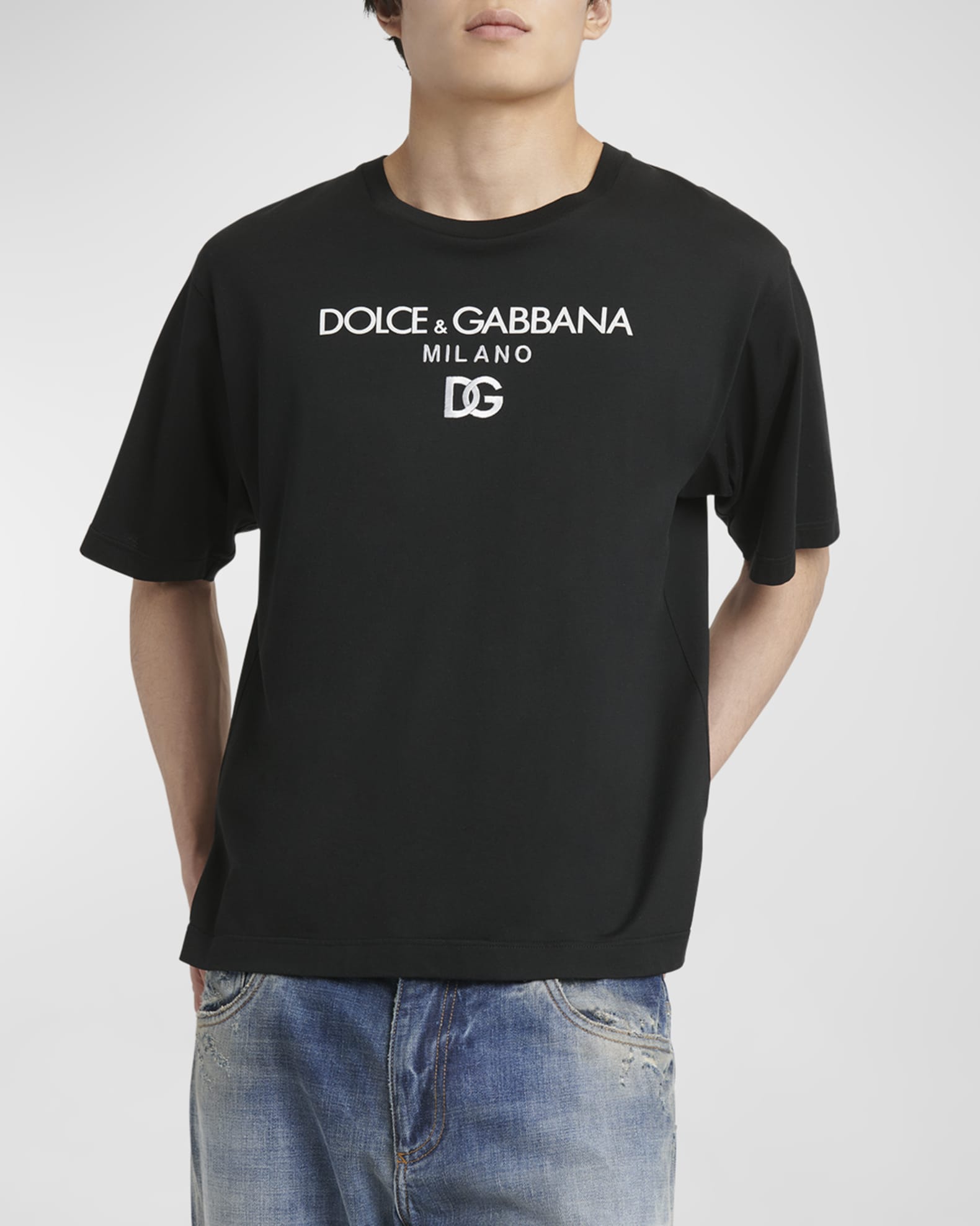 Dolce & Gabbana Logo Patch T-Shirt - Men's 46