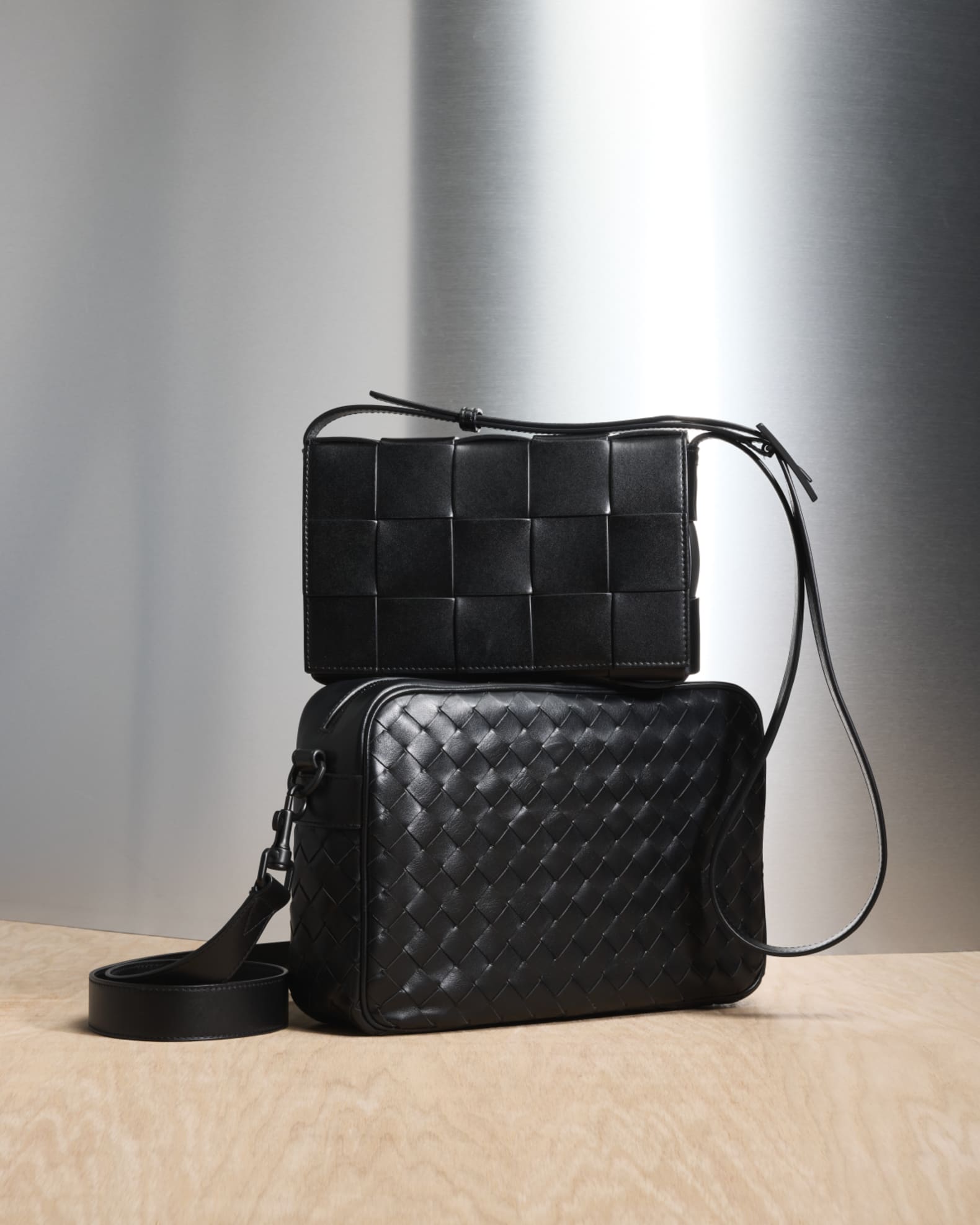 Bottega Veneta Men's Medium Cassette Urban Leather Crossbody Bottega Veneta Men's Medium Cassette Urban Leather Crossbody
