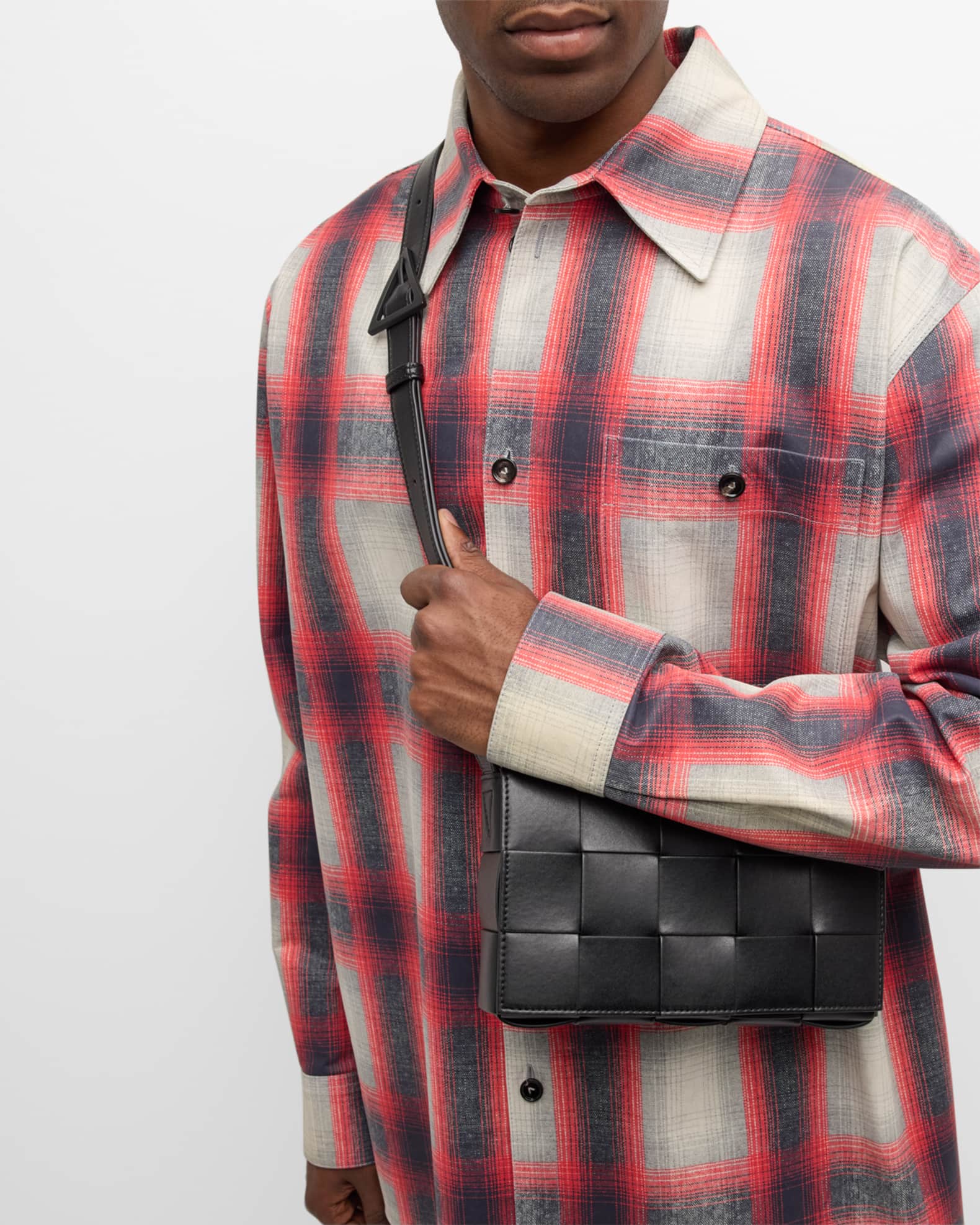 Bottega Veneta Men's Medium Cassette Urban Leather Crossbody