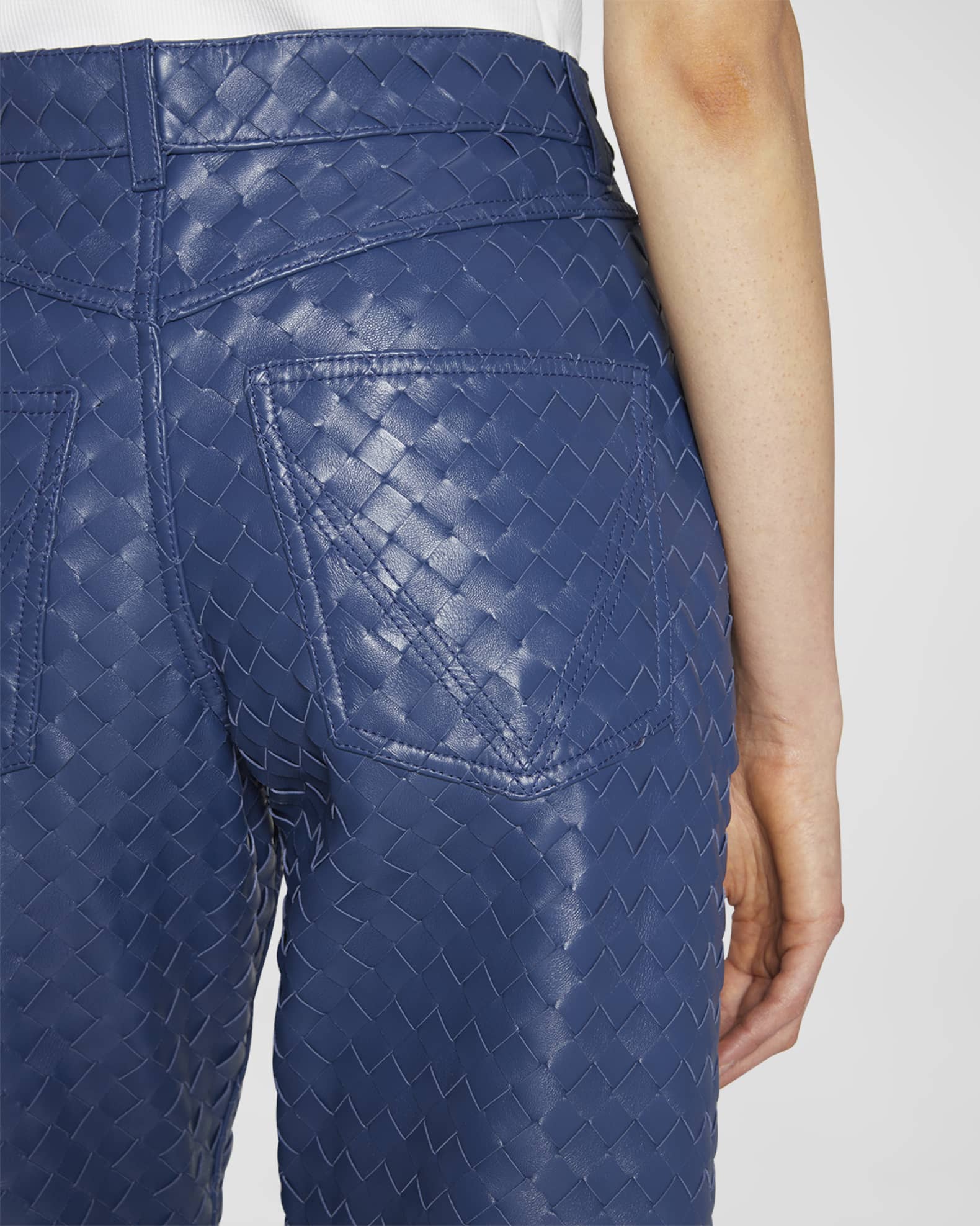 Bottega Veneta® Women's Intrecciato Leather Pants in Cruise. Shop online  now.