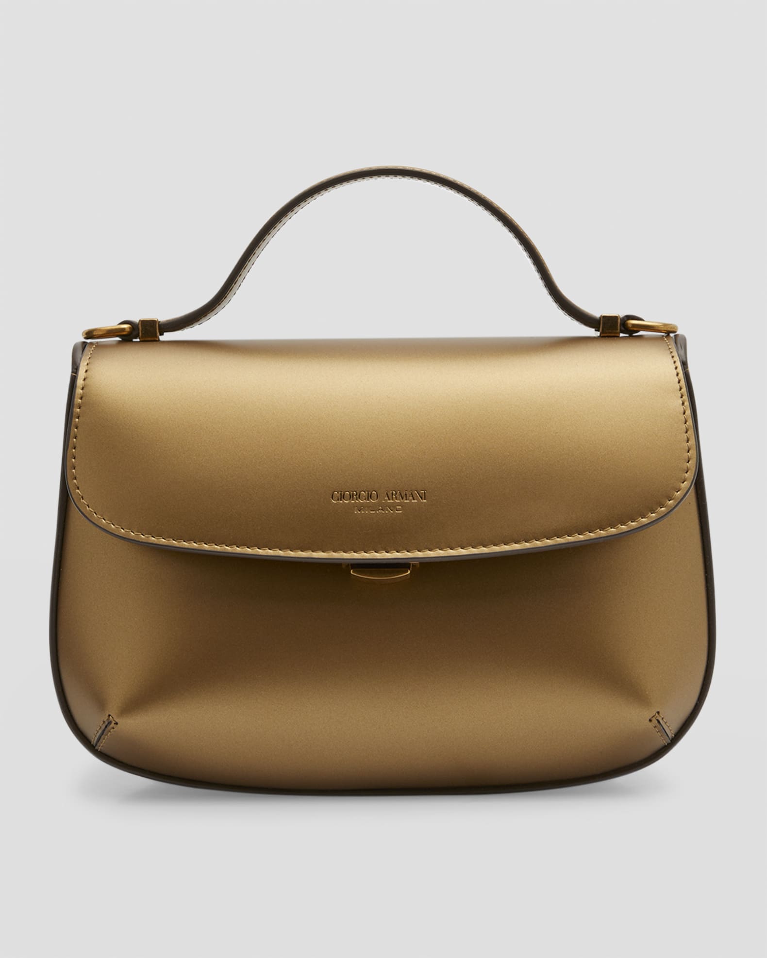 Armani Metallic Calf Leather Crossbody Bag Neiman Marcus