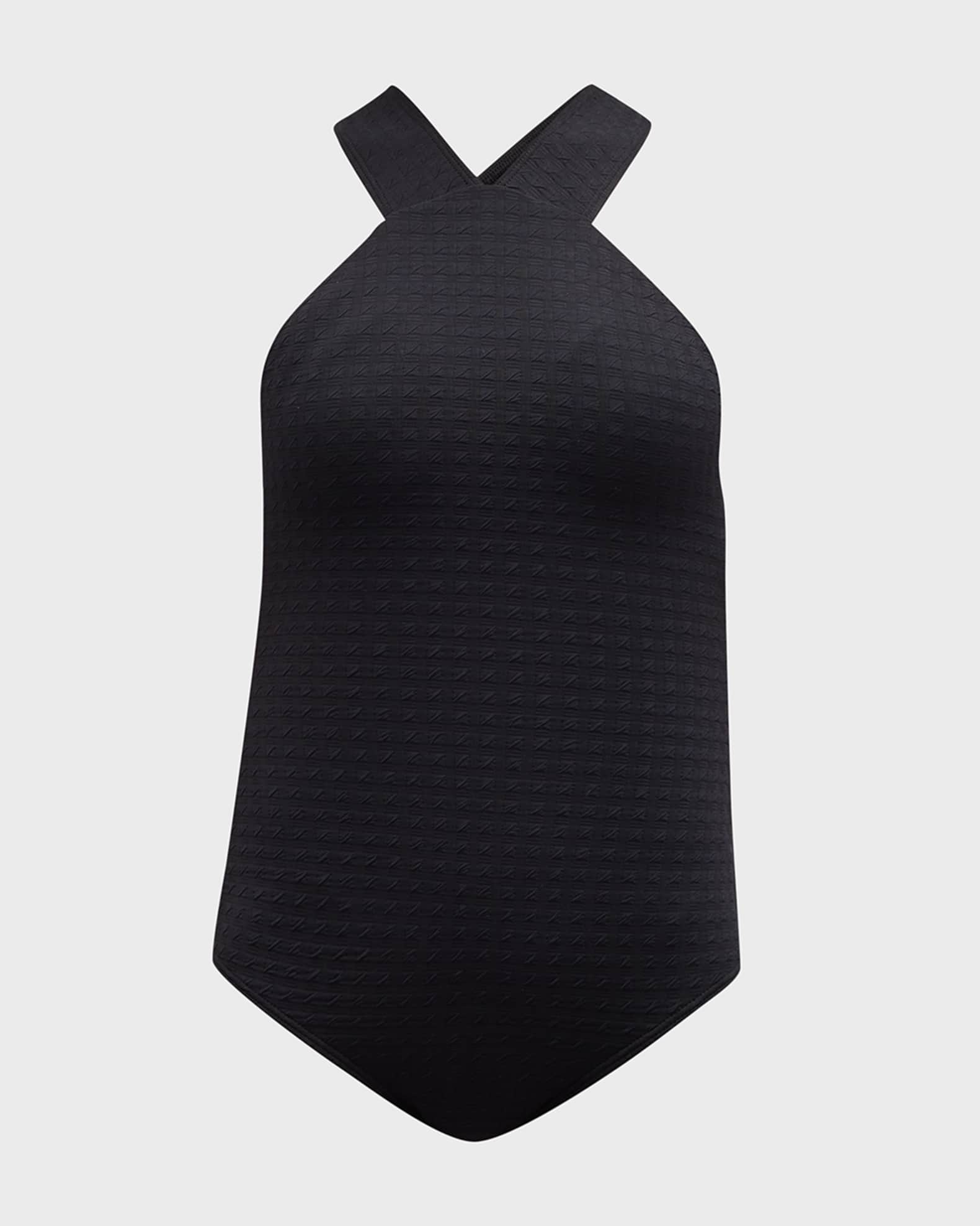 High-Neck One-Piece Swimsuit 0