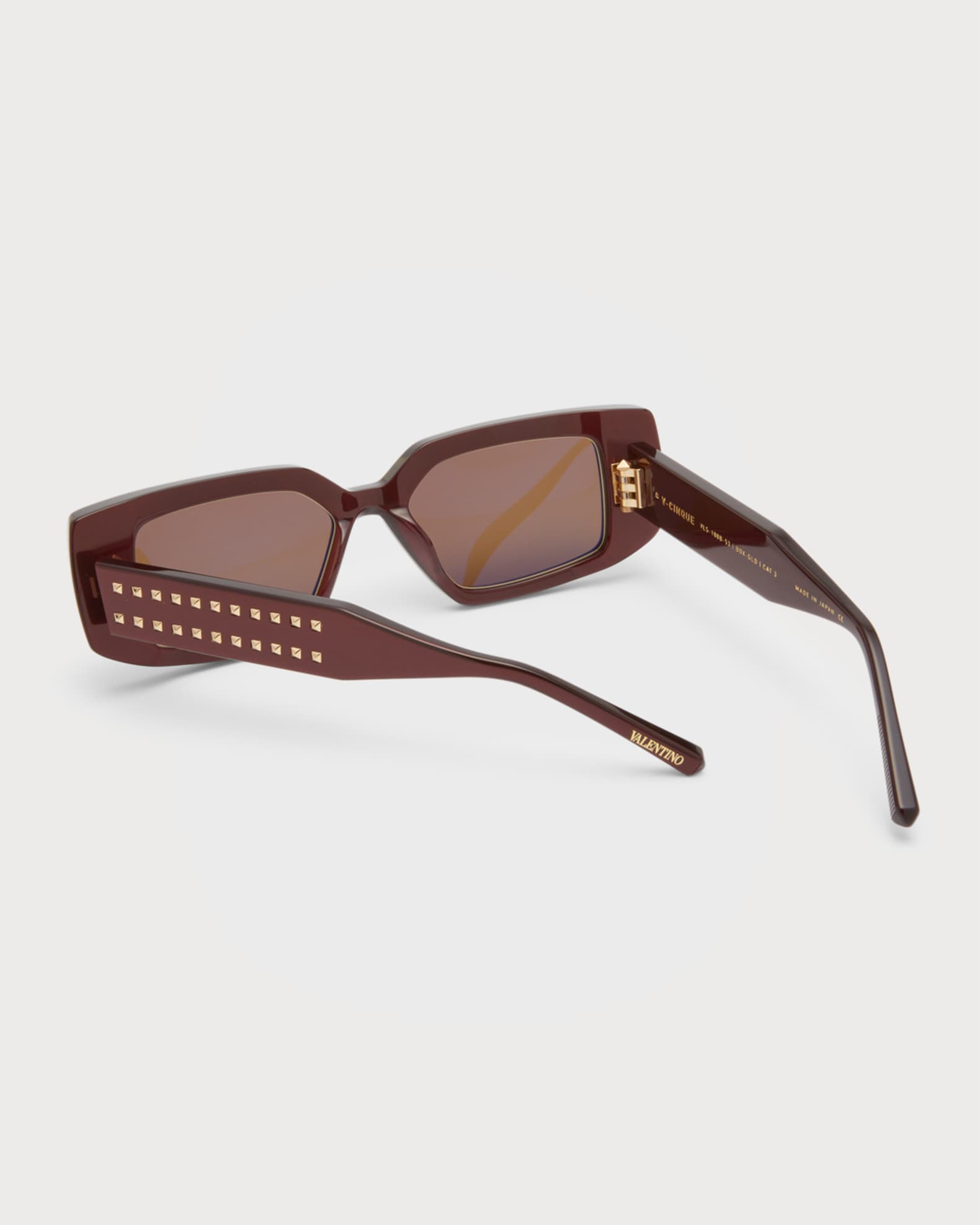 Cinque Studded Rectangle Acetate & Titanium Sunglasses 1