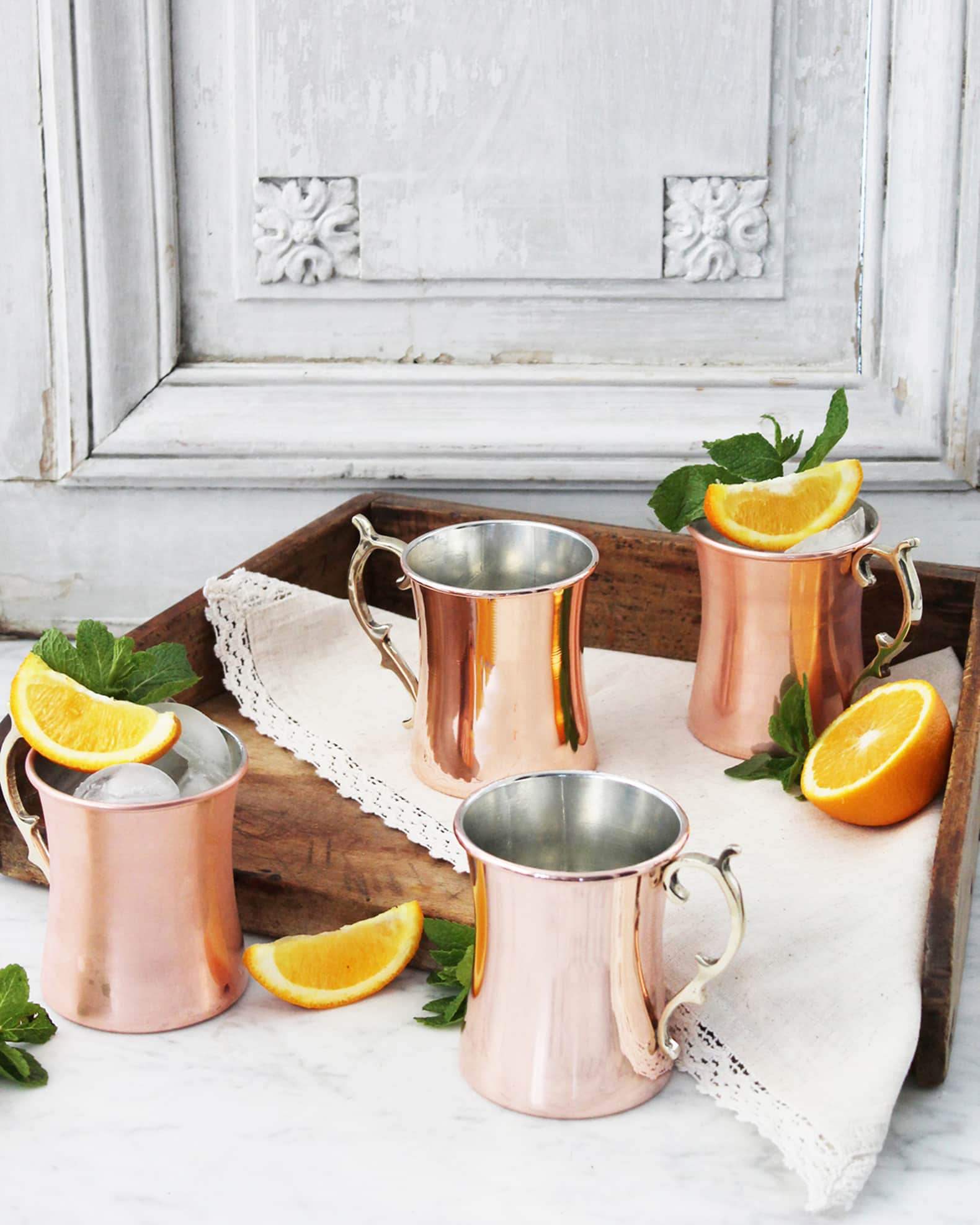 Vintage-Inspired Cocktail Mugs, Set of 4  0