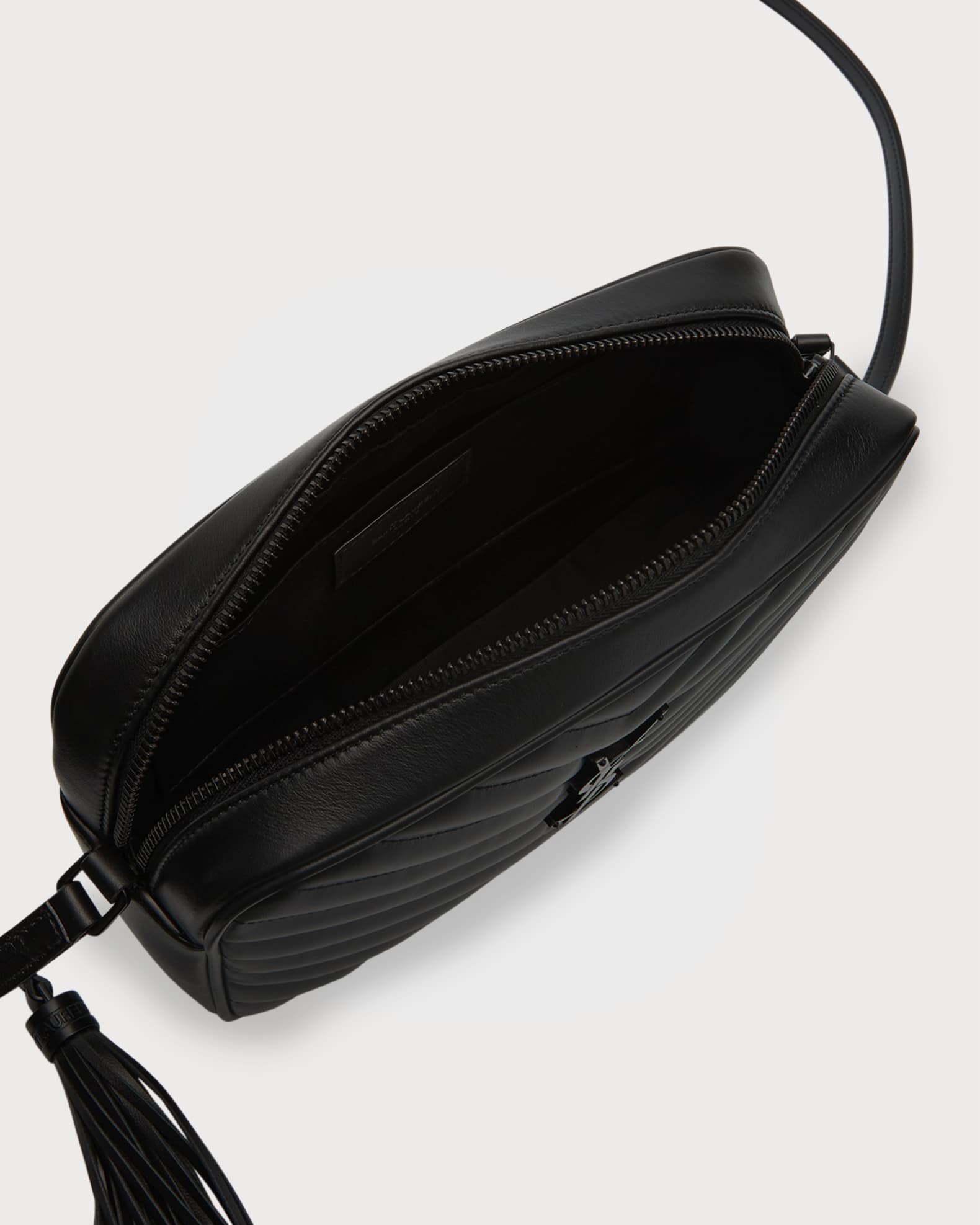 Saint Laurent Lou YSL Quilted Calfskin Camera Crossbody Bag With Pocket