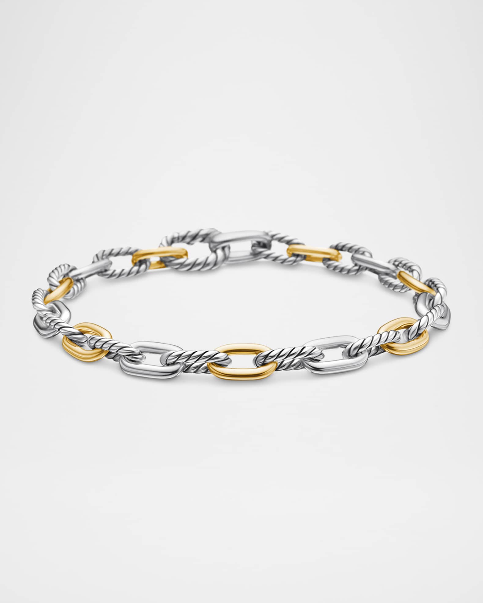 DY Madison Chain Bracelet in Silver with 18K Gold, 5.5mm 0