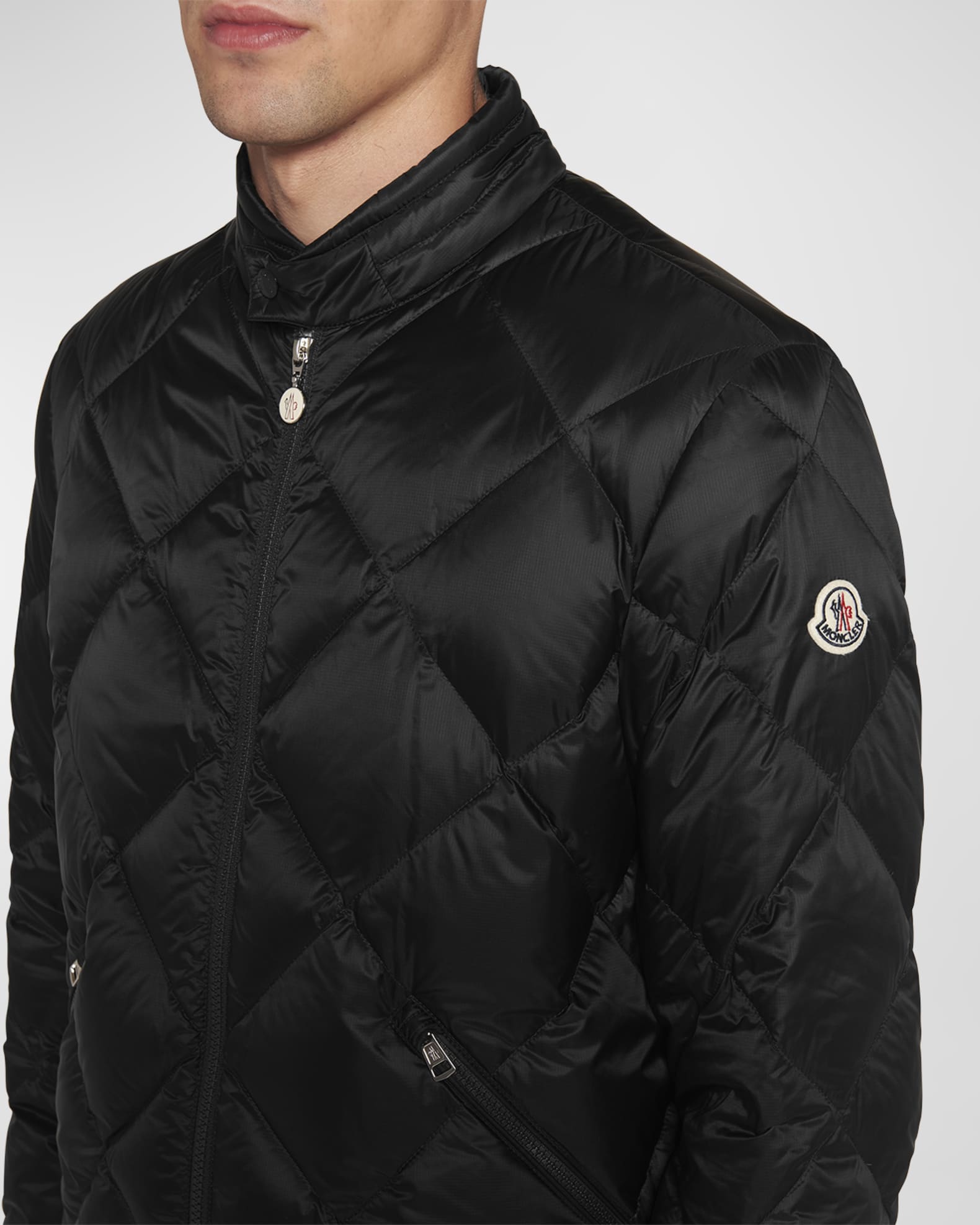 Moncler Men's Altais DiamondQuilted Nylon Jacket Neiman Marcus