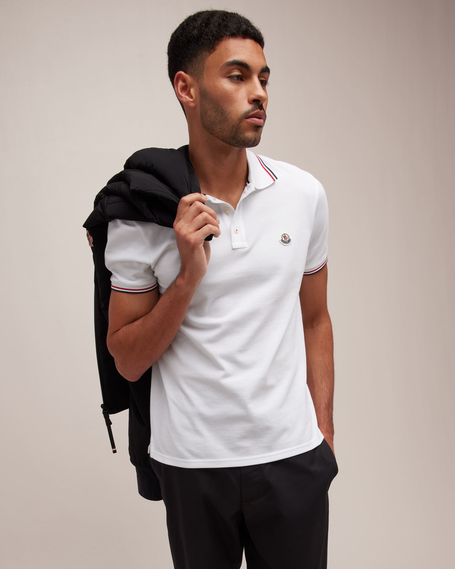 Moncler white polo 2025