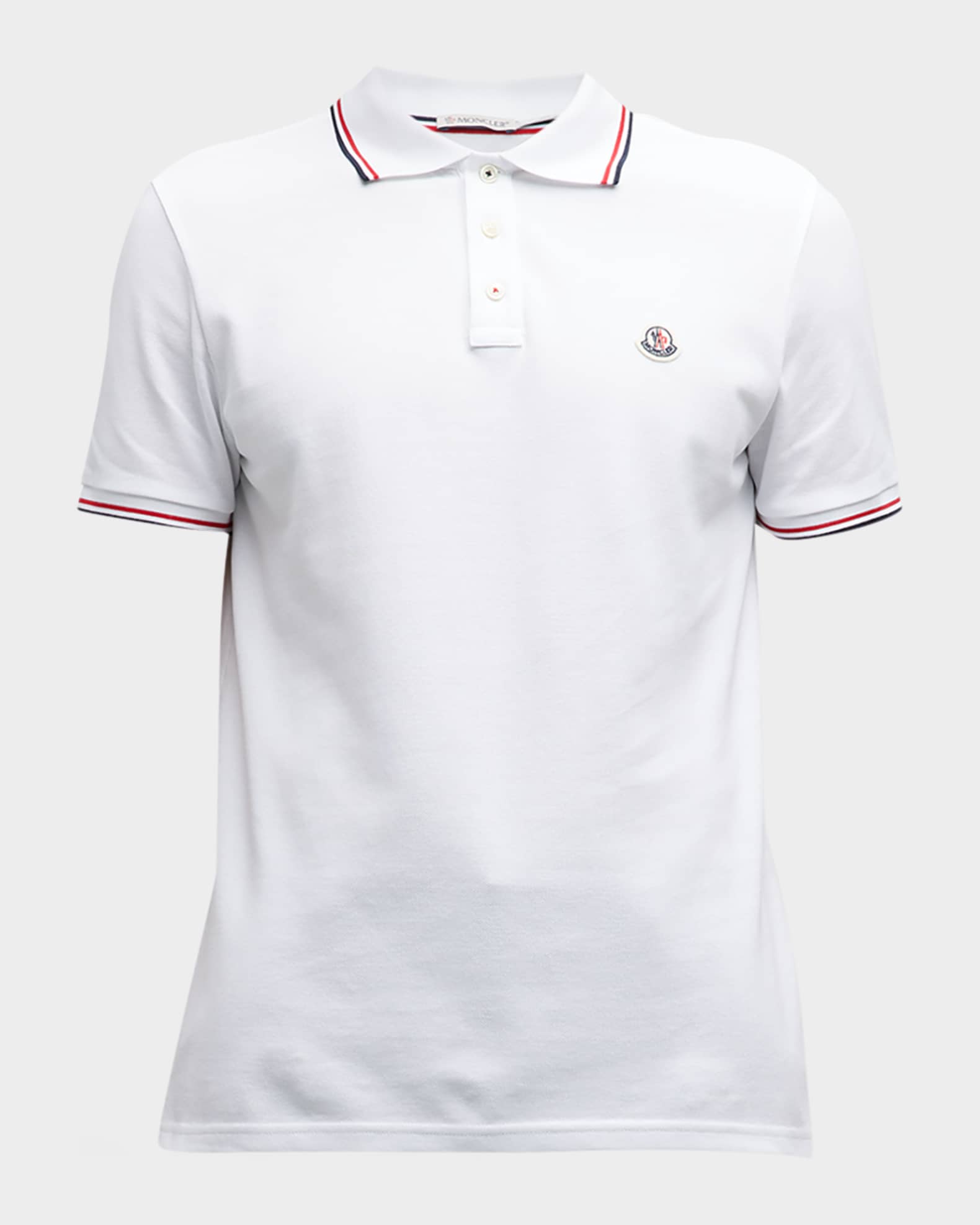 Long Gold Chain and Cross' Men's Pique Polo Shirt