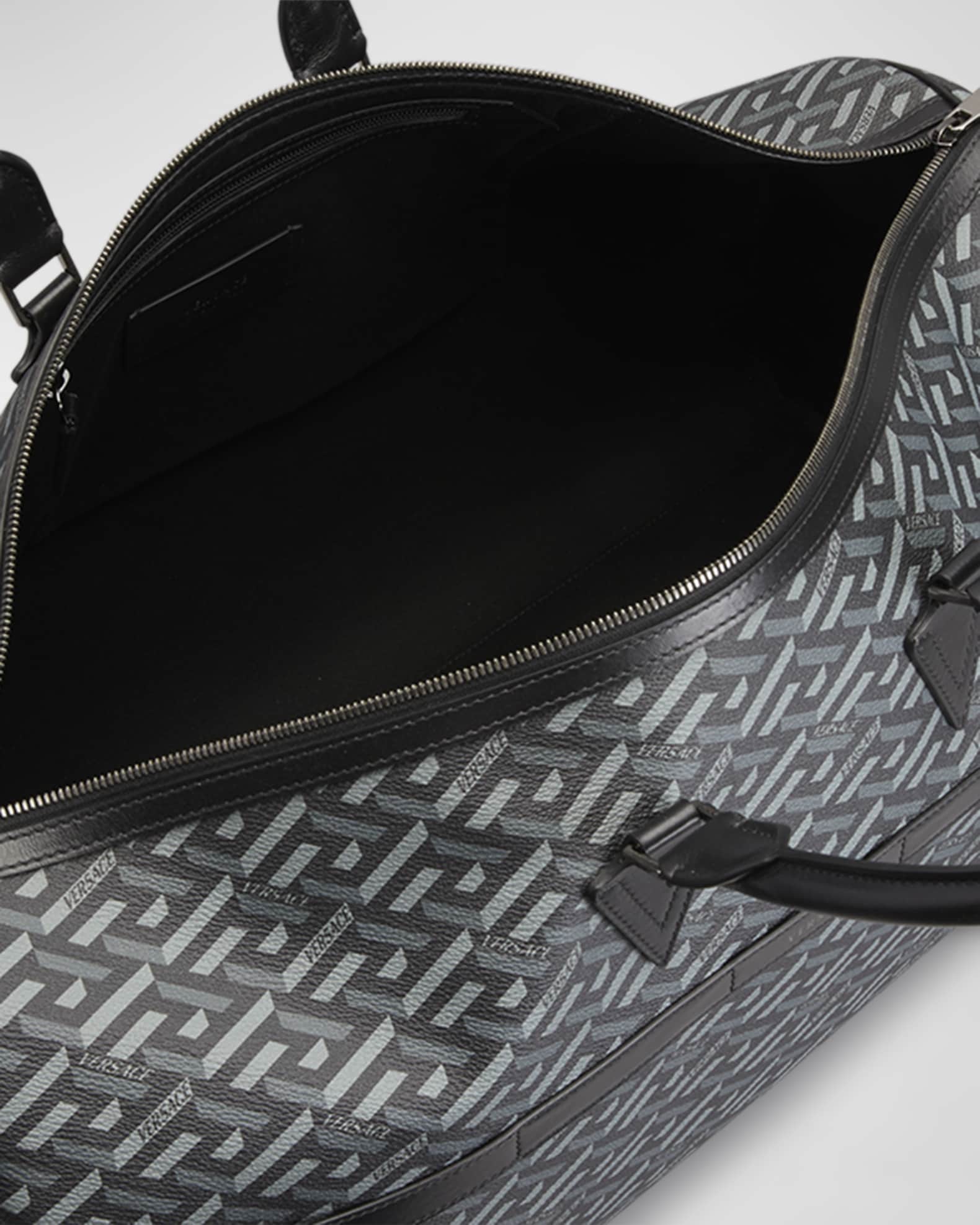 Versace Men's Monogram Duffel Bag Neiman Marcus