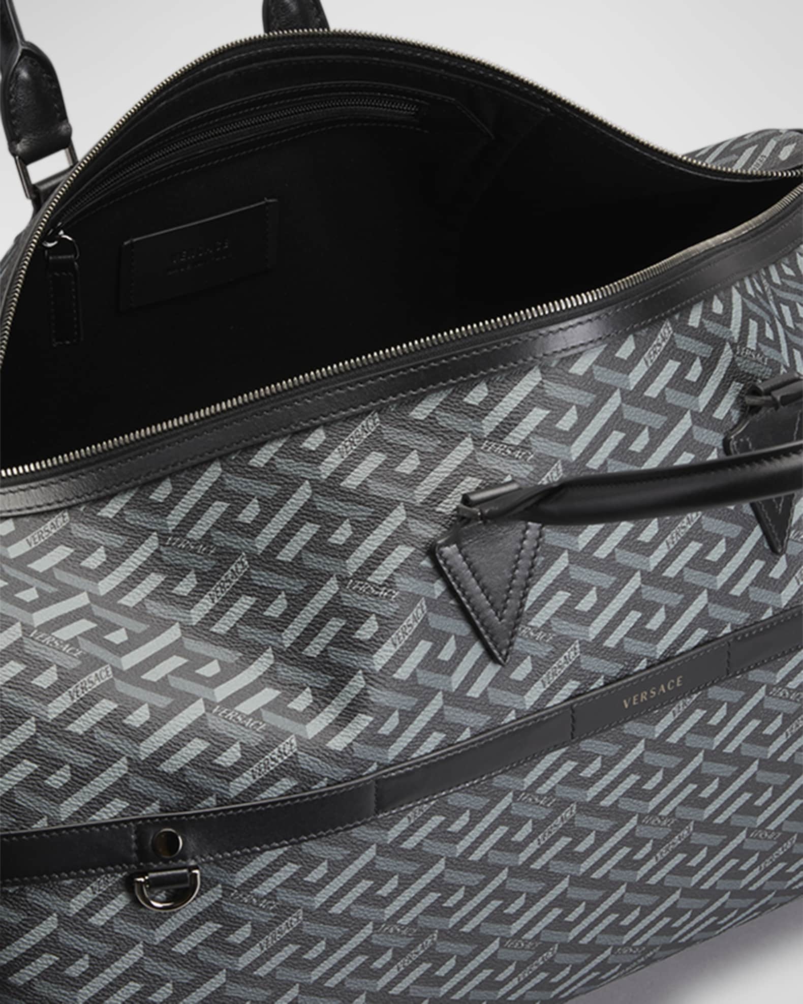 Versace Men's Monogram Duffel Bag Neiman Marcus