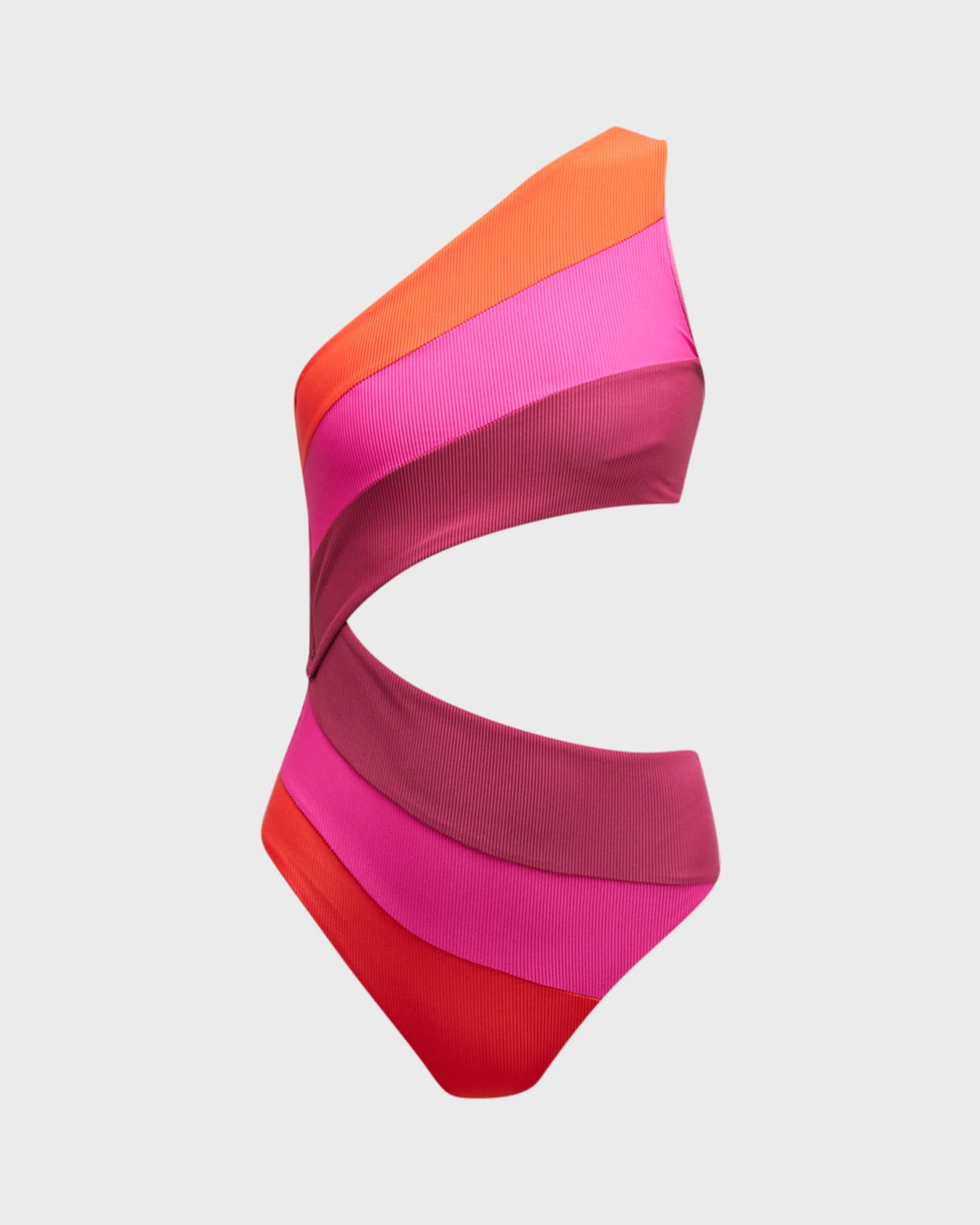 Beach Riot Joyce Colorblock Cutout One-Piece Swimsuit | Neiman Marcus