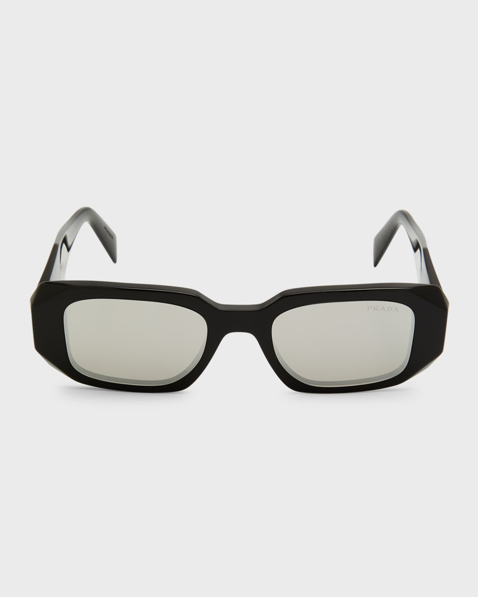 Prada square mirrored acetate sunglasses 2025