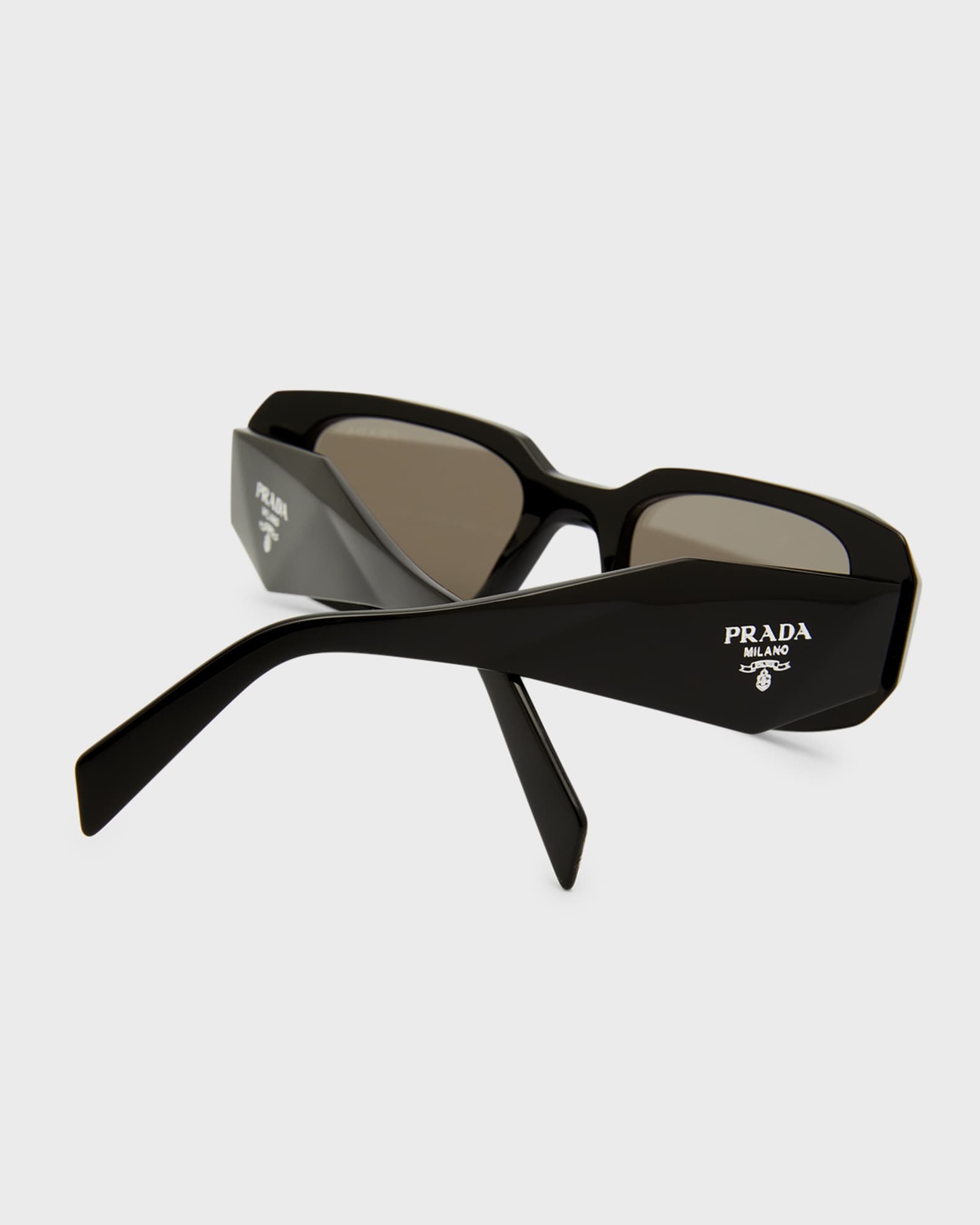 Prada square mirrored acetate sunglasses 2025