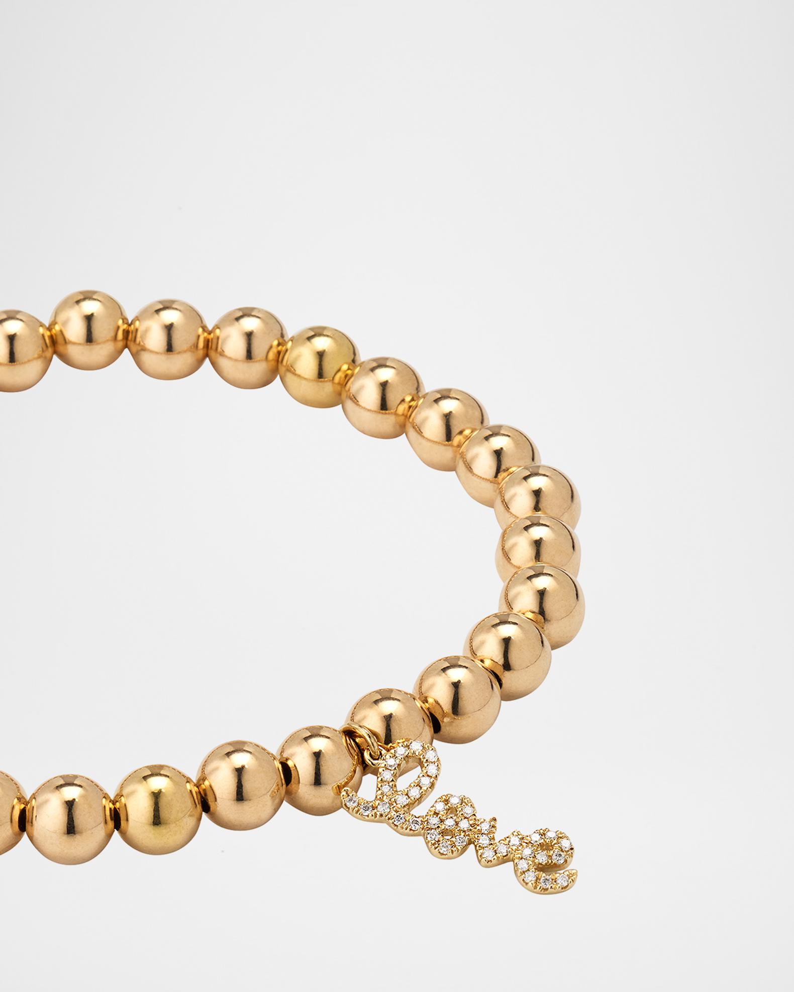 Sydney Evan 14K Diamond Pave Love Script Bracelet | Neiman Marcus