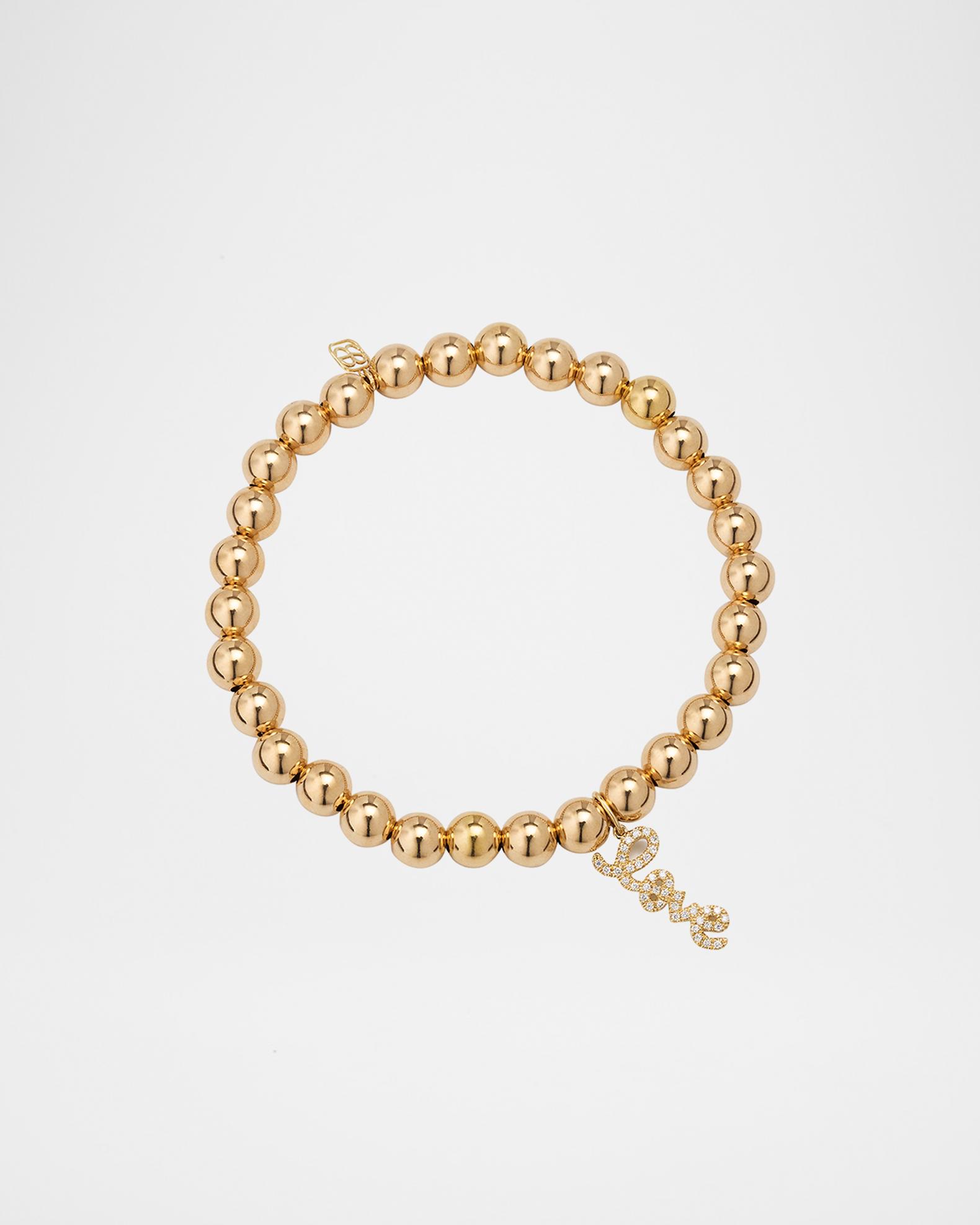Sydney Evan 14K Diamond Pave Love Script Bracelet | Neiman Marcus