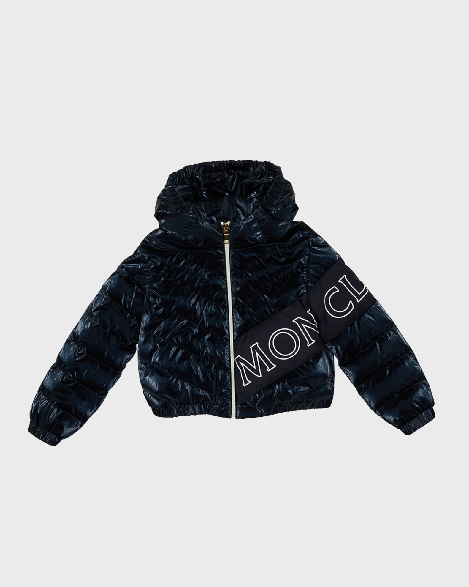 Moncler logo print jacket online