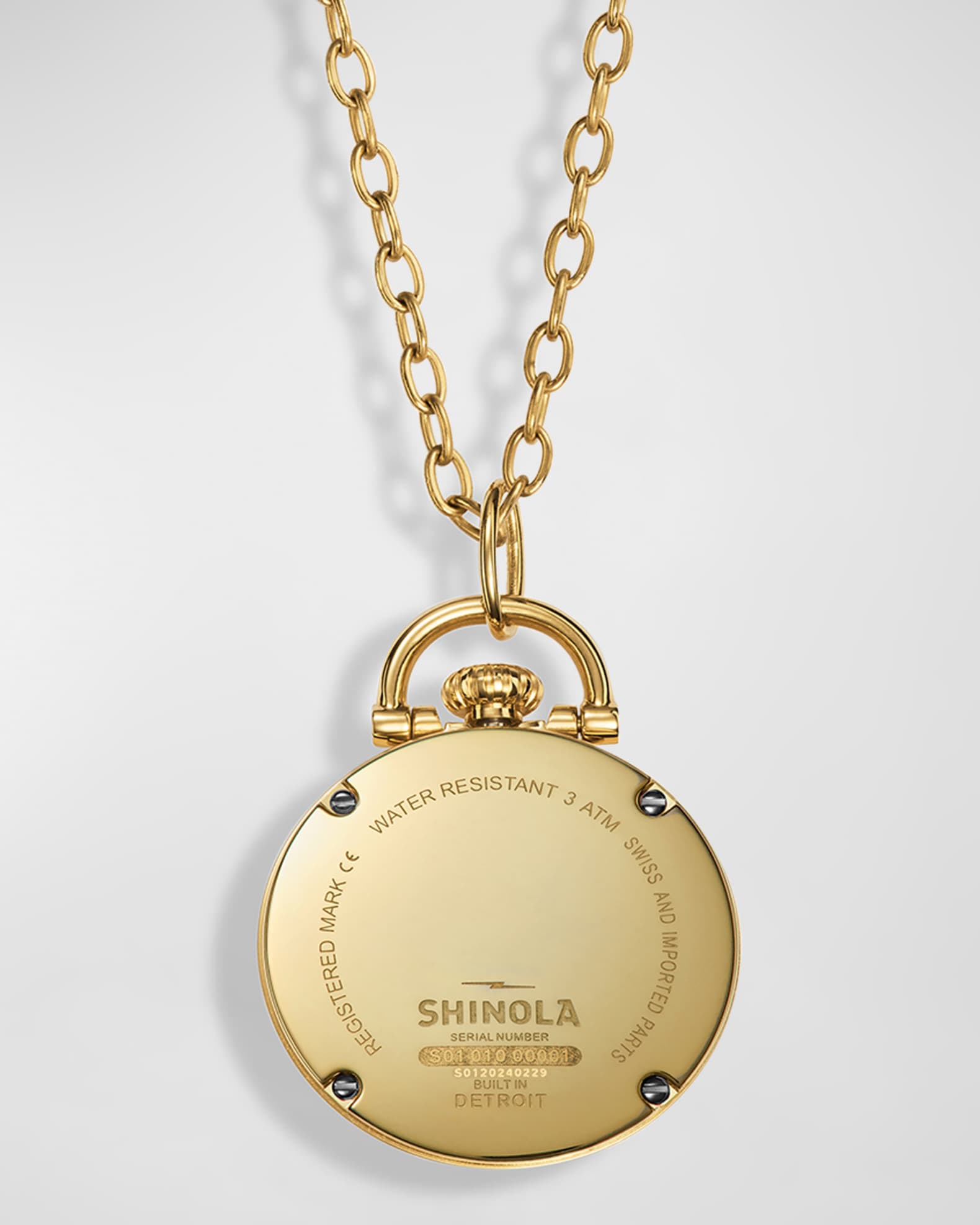 Shinola The Runwell Watch Pendant Necklace, 24mm, 30